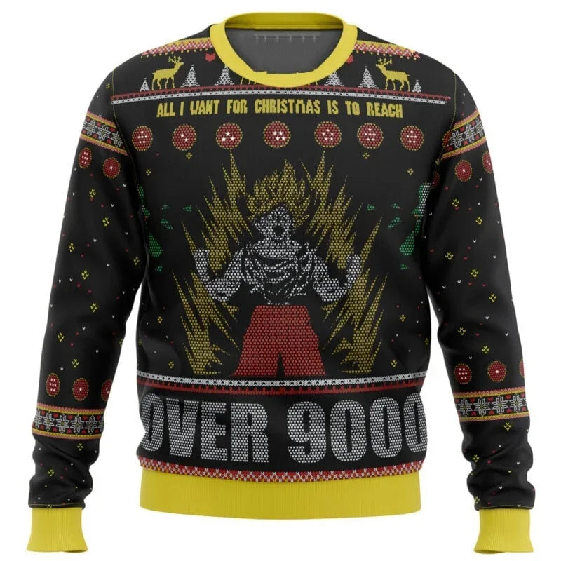 Dragon Ball 3D Sweatshirt: Goku Saiyan Christmas Jersey Men Kids