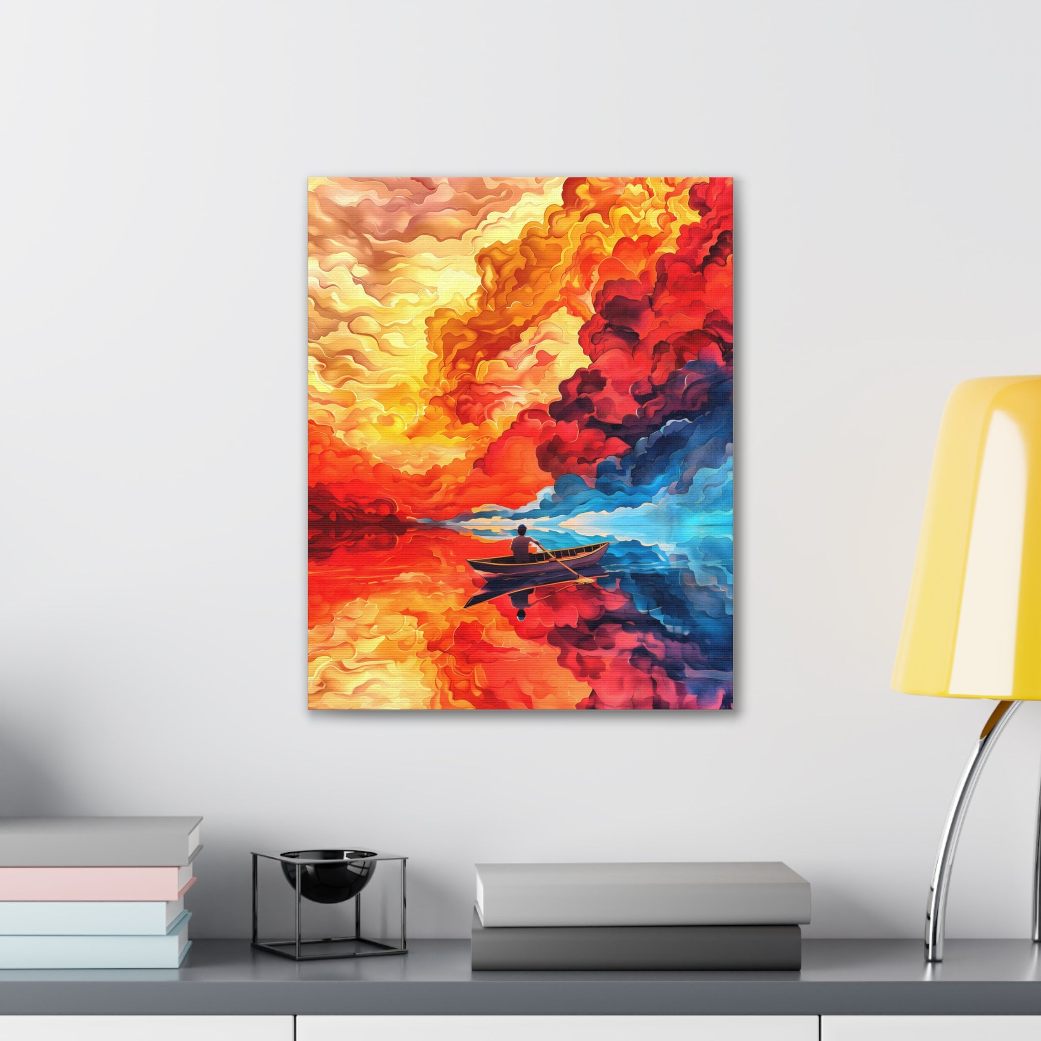 Voyage of Wonder: Mesmerizing Boat Journey Canvas Print Stretched, 0.75"