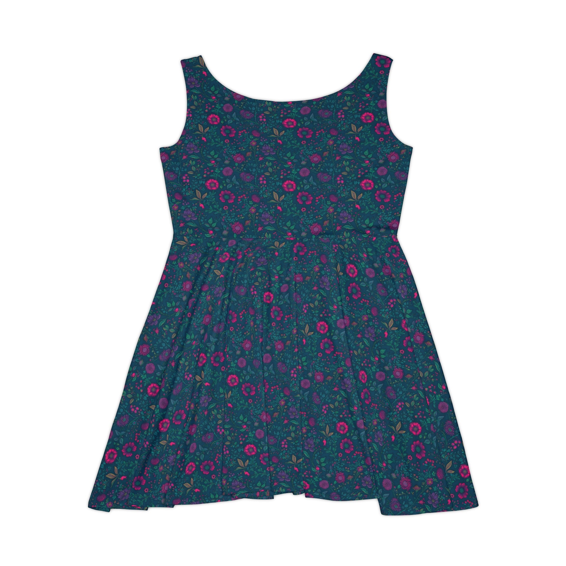 Enchanted Garden Women's Skater Dress: Botanical Harmony