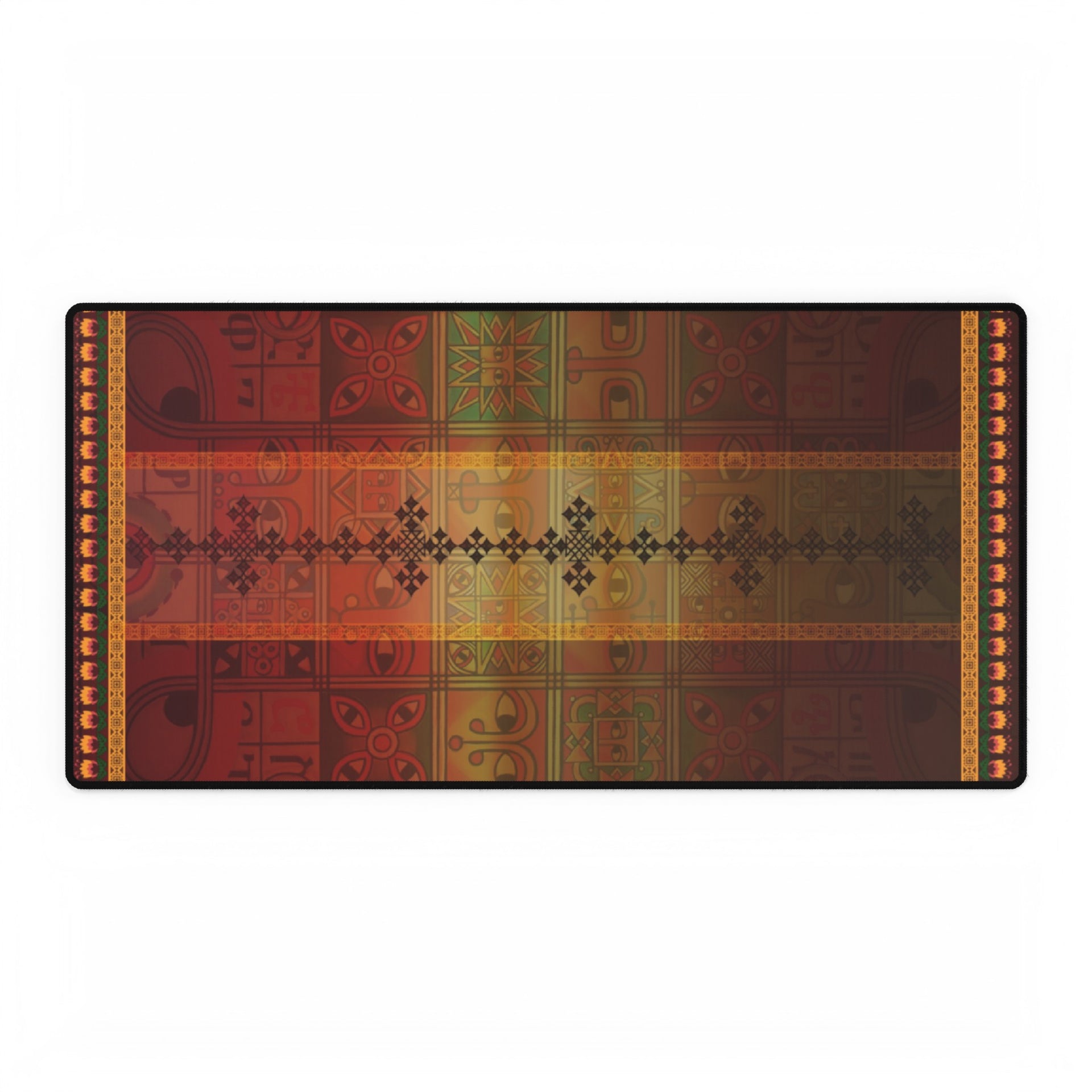 Energize Your Workspace: The Ethiopian Tapestry Desk Mat