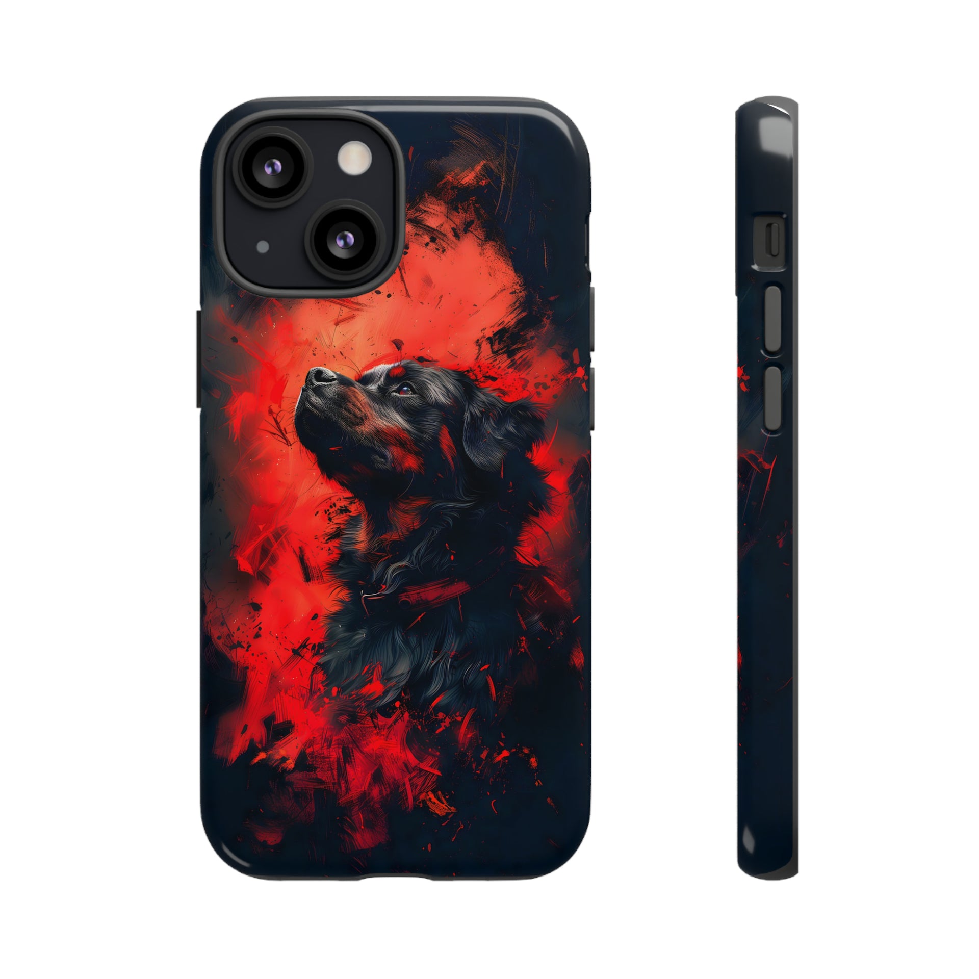 Unleash Your Device's Style with our Striking Black and Red Tough Phone Cases