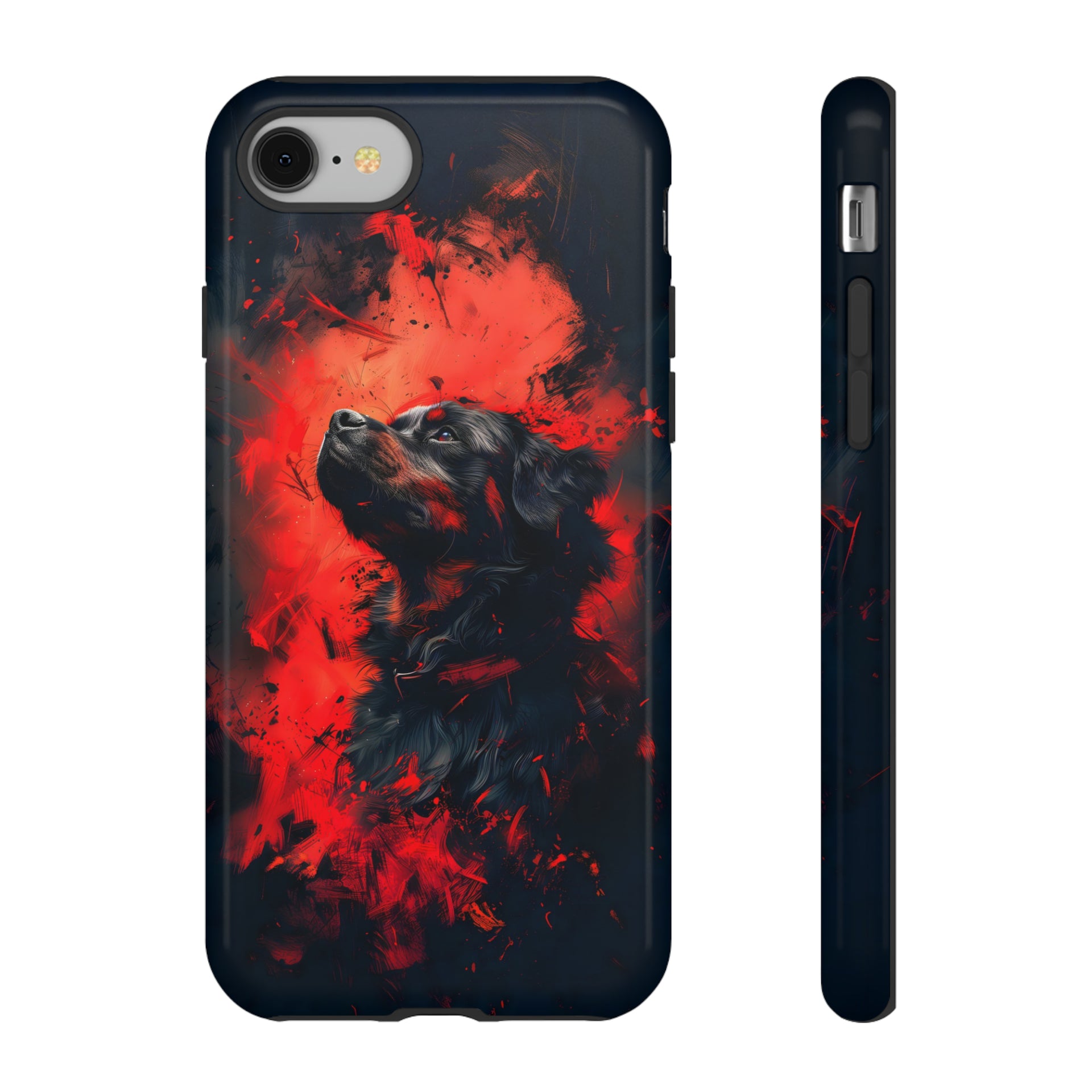 Unleash Your Device's Style with our Striking Black and Red Tough Phone Cases