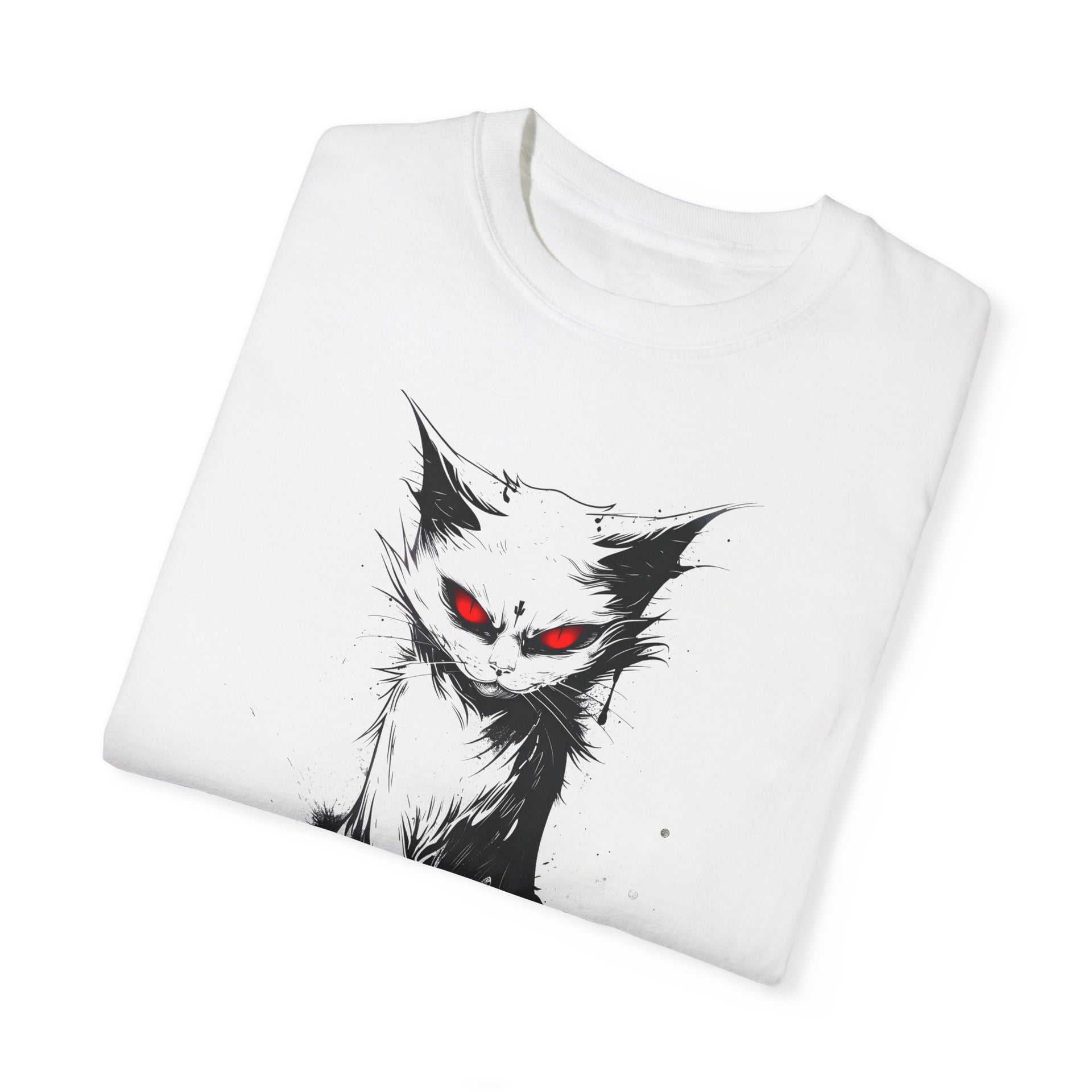 Fierce Cat Design Unisex Garment-Dyed T-Shirt – Bold, Edgy Fashion at Infinite Visibility