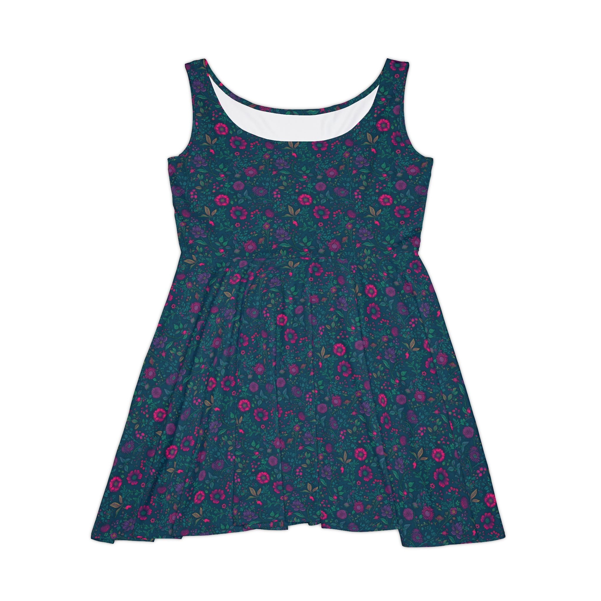 Enchanted Garden Women's Skater Dress: Botanical Harmony