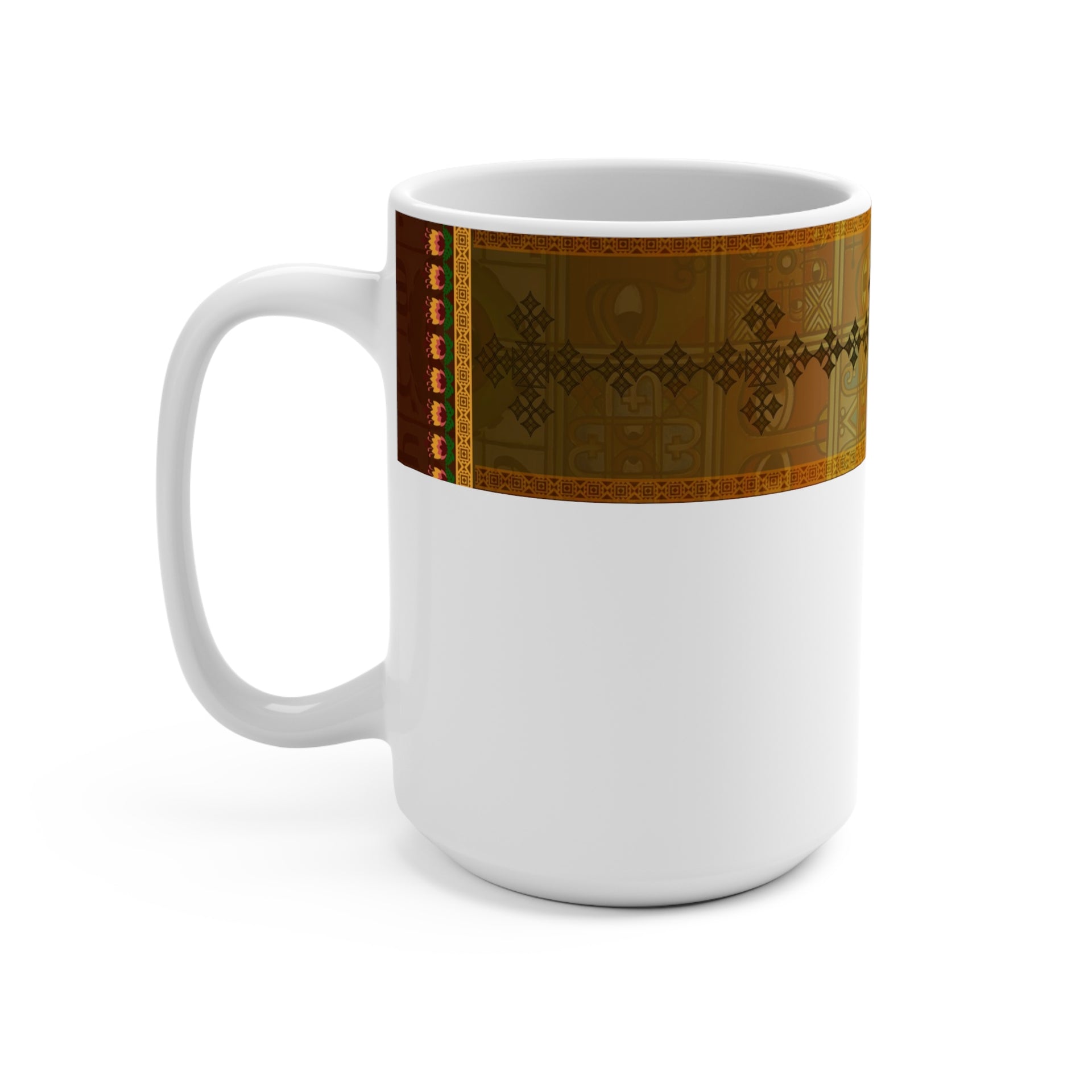 Sip in Style: The Ethiopian Tapestry Mug