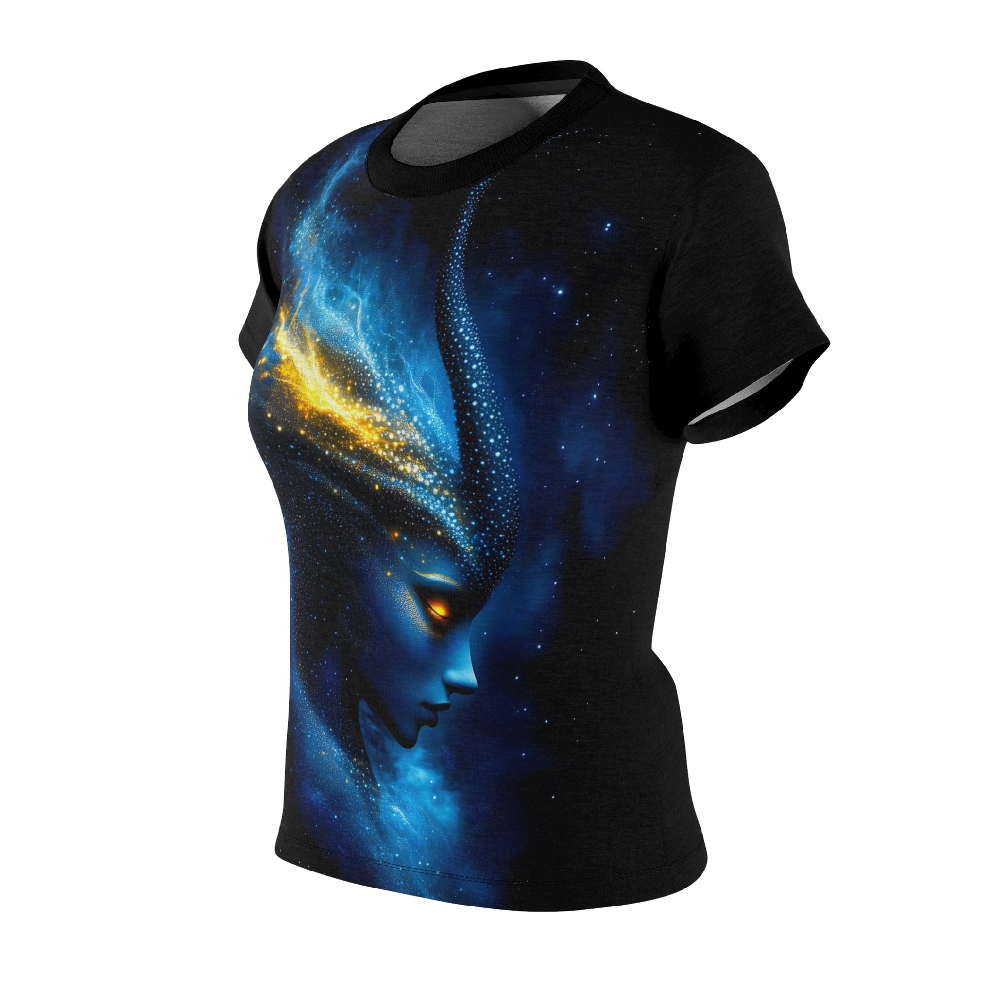 Celestial Goddess Women's Cut & Sew Tee - Embrace Your Cosmic Spirit