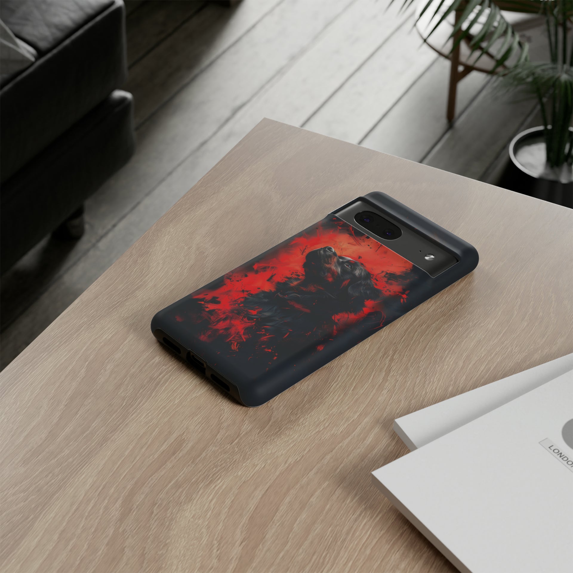 Unleash Your Device's Style with our Striking Black and Red Tough Phone Cases