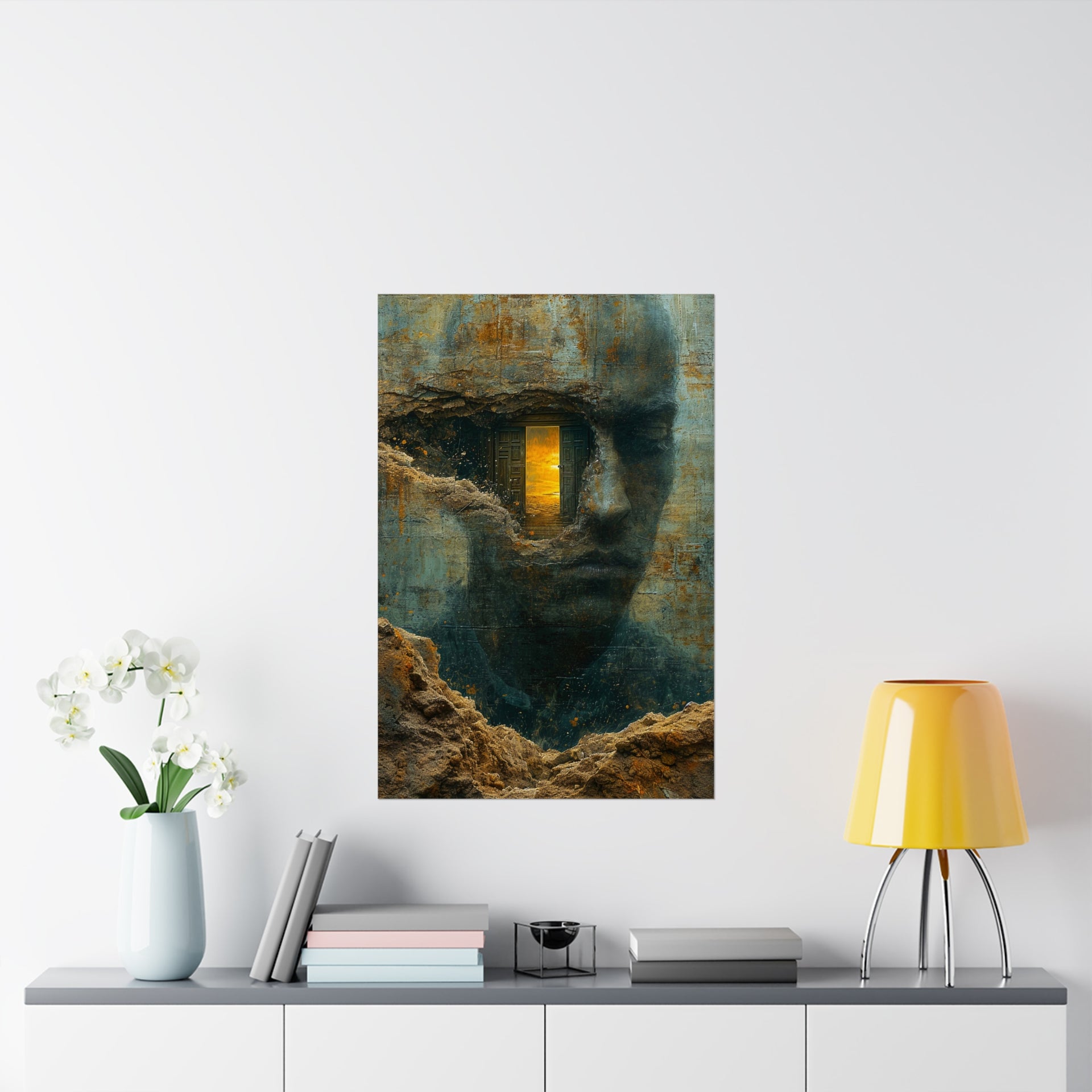 Portal to the Mind: Surrealistic Matte Vertical Poster