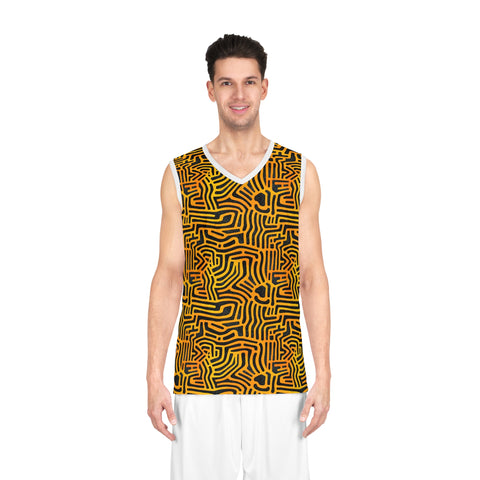 Visionary Visions: Basketball Jersey with Optical Illusion Art (AOP)