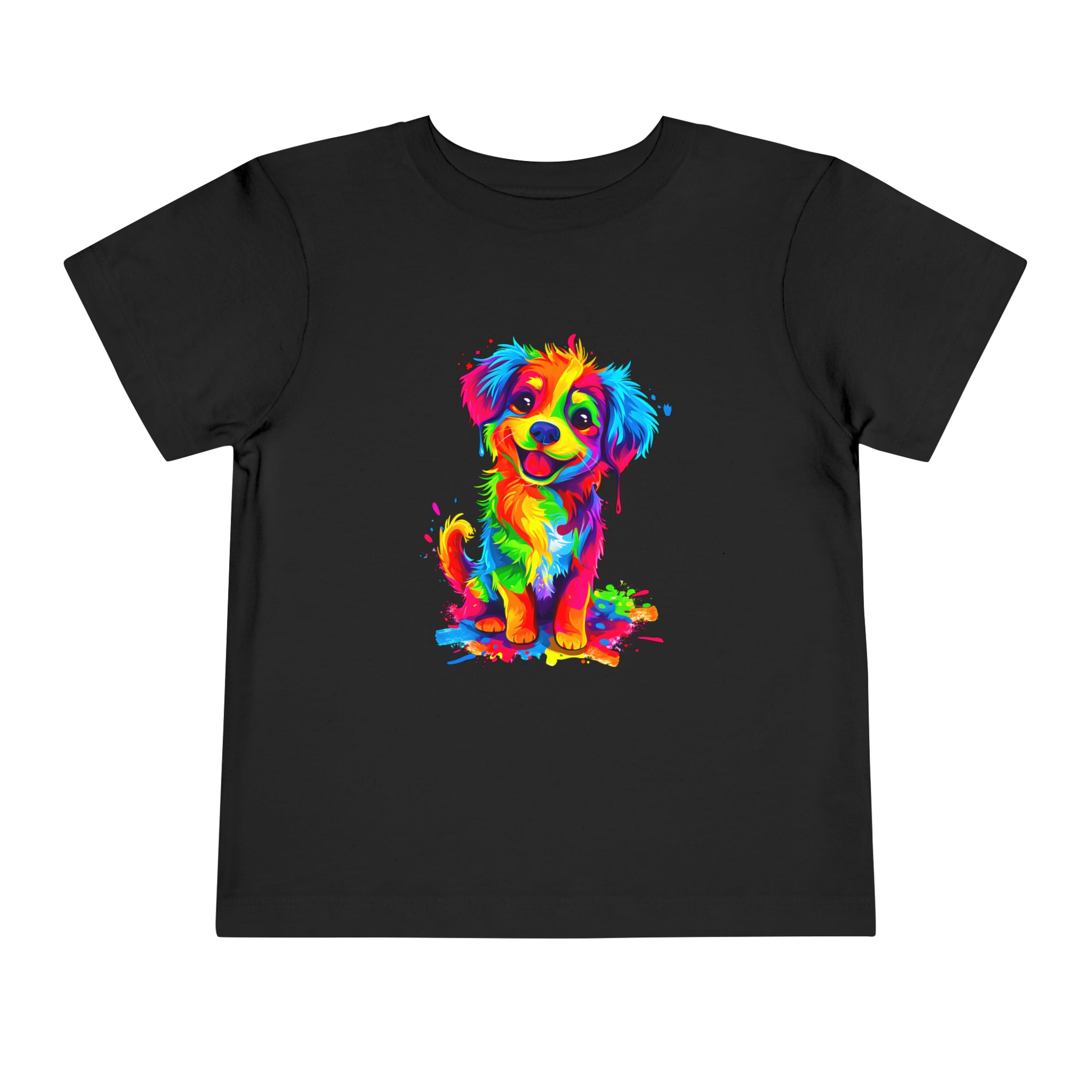 Rainbow Dreams: Disney-Inspired Happy Dog Cartoon | Toddler Short Sleeve Tee