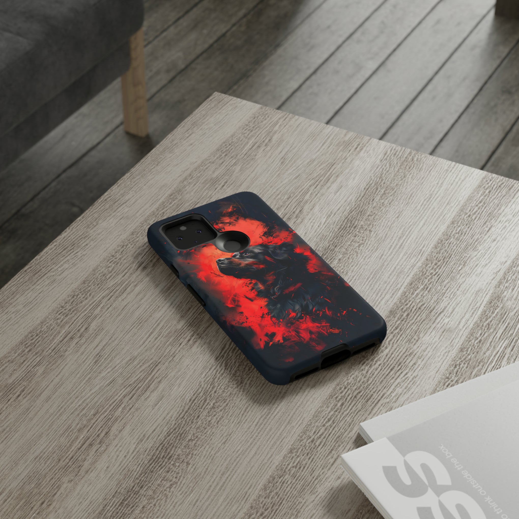 Unleash Your Device's Style with our Striking Black and Red Tough Phone Cases