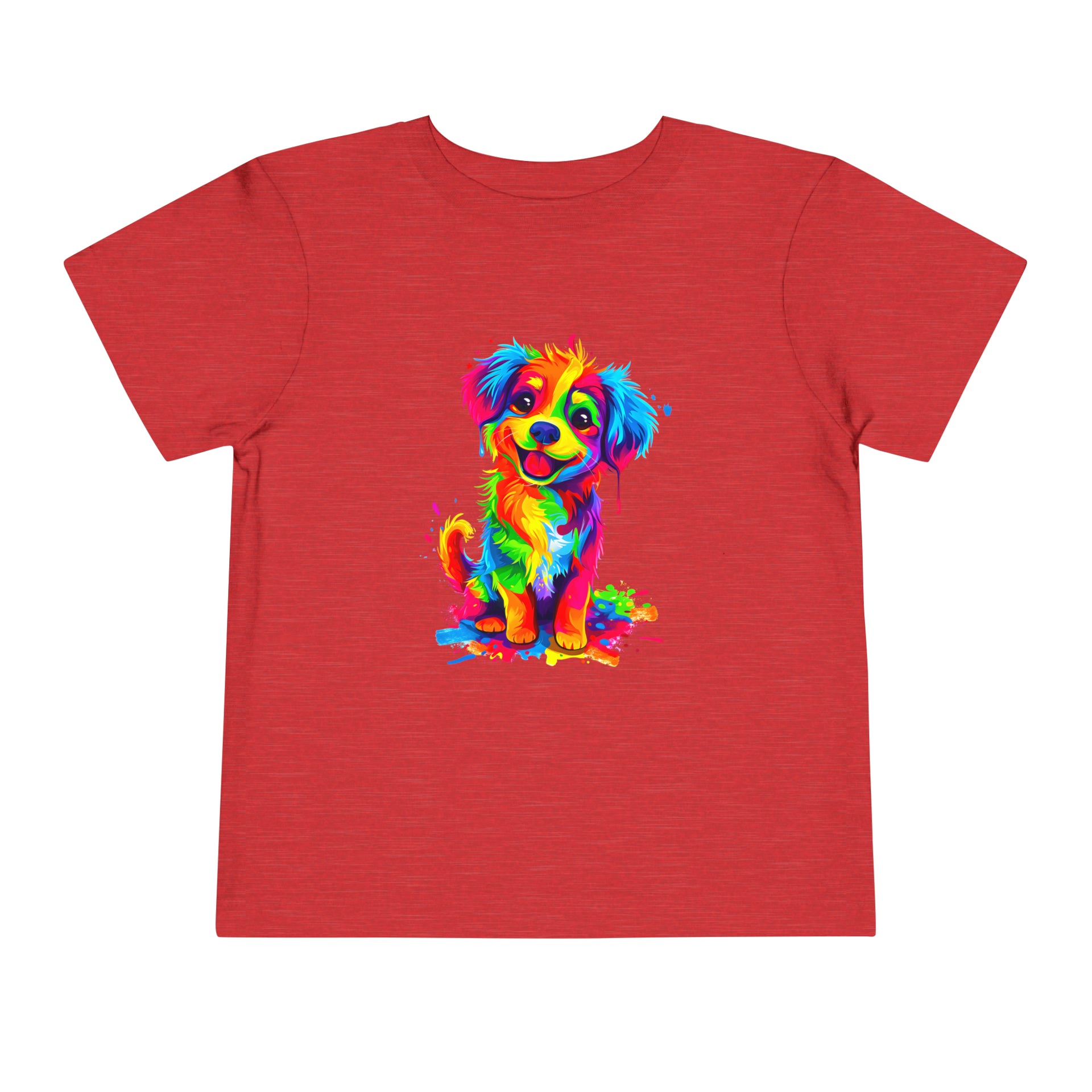 Rainbow Dreams: Disney-Inspired Happy Dog Cartoon | Toddler Short Sleeve Tee