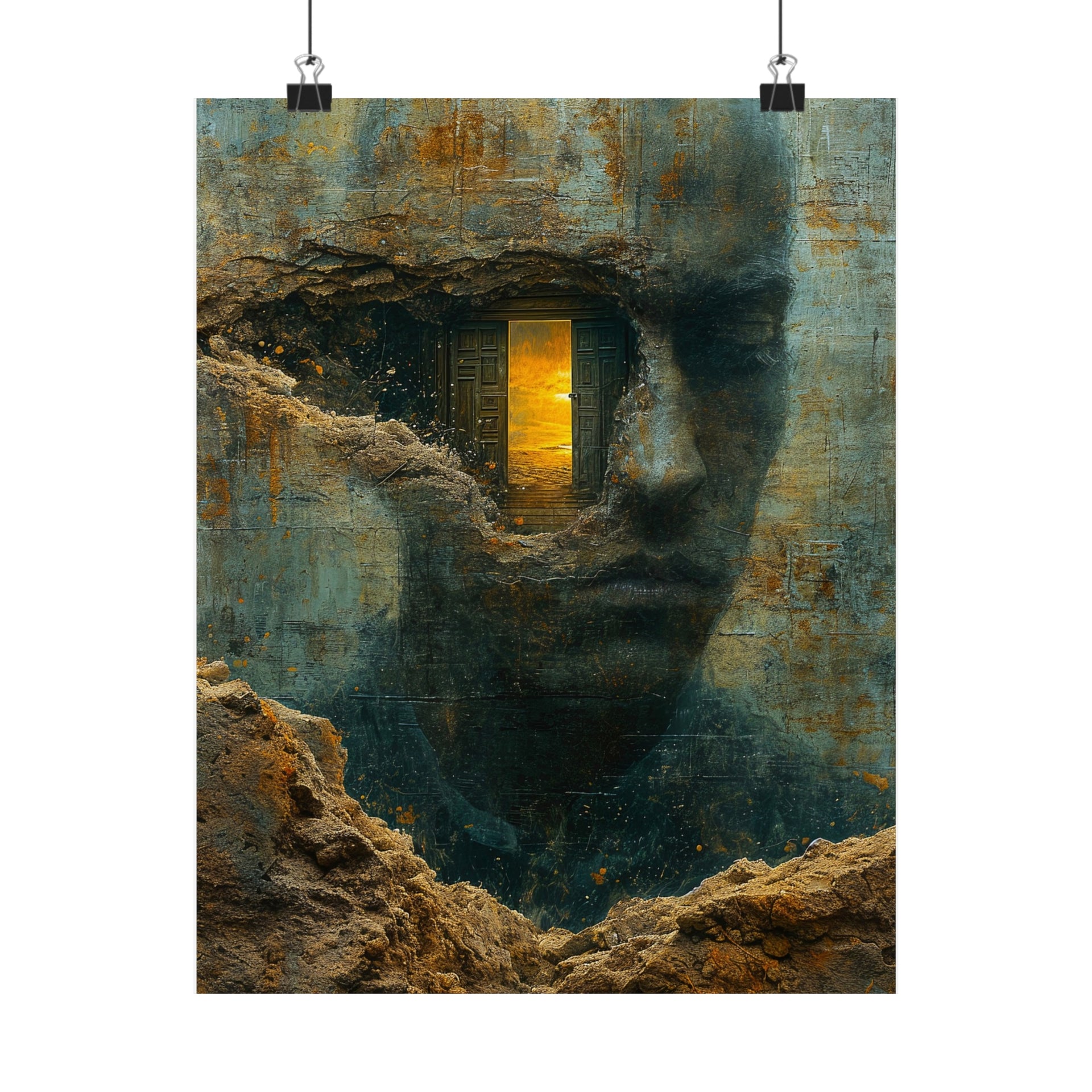 Portal to the Mind: Surrealistic Matte Vertical Poster