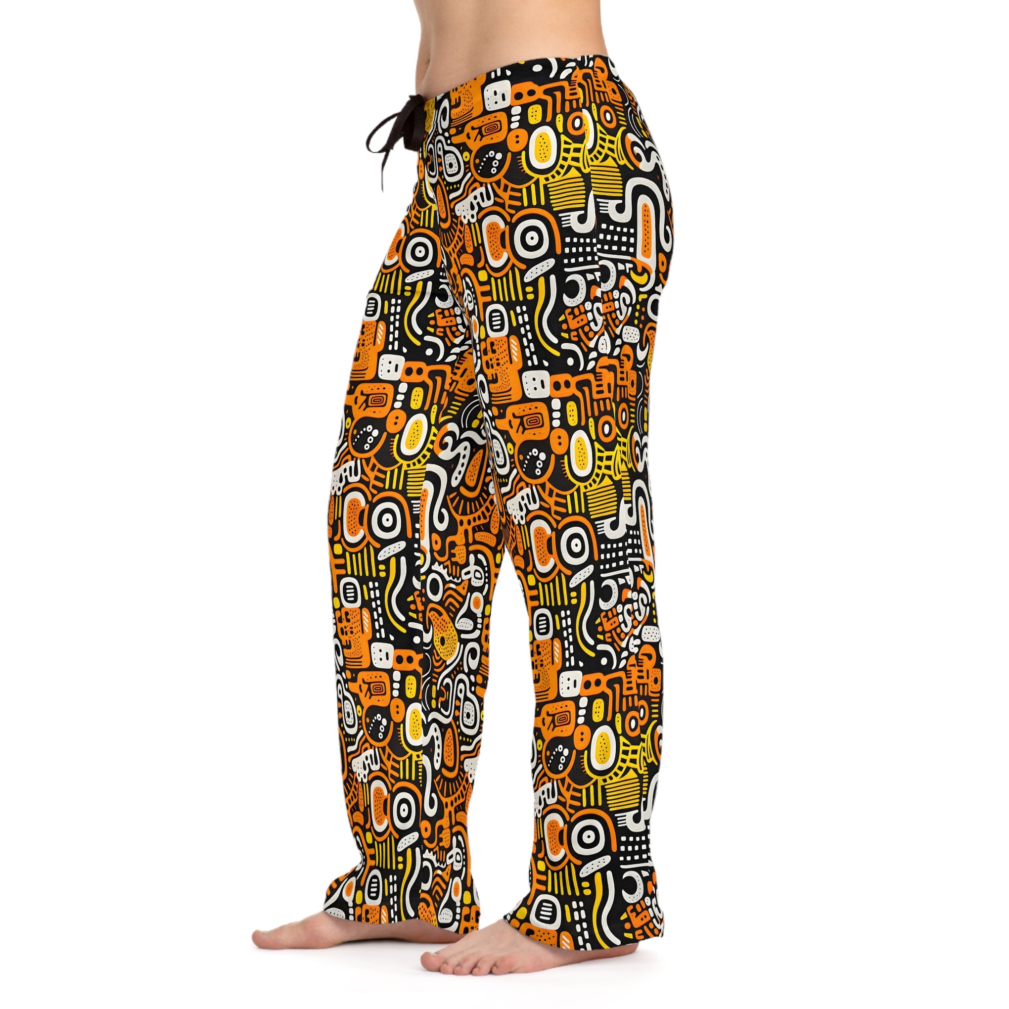 Psychedelic Harmony: Keith Haring Inspired Women's Pajama Pants (AOP)