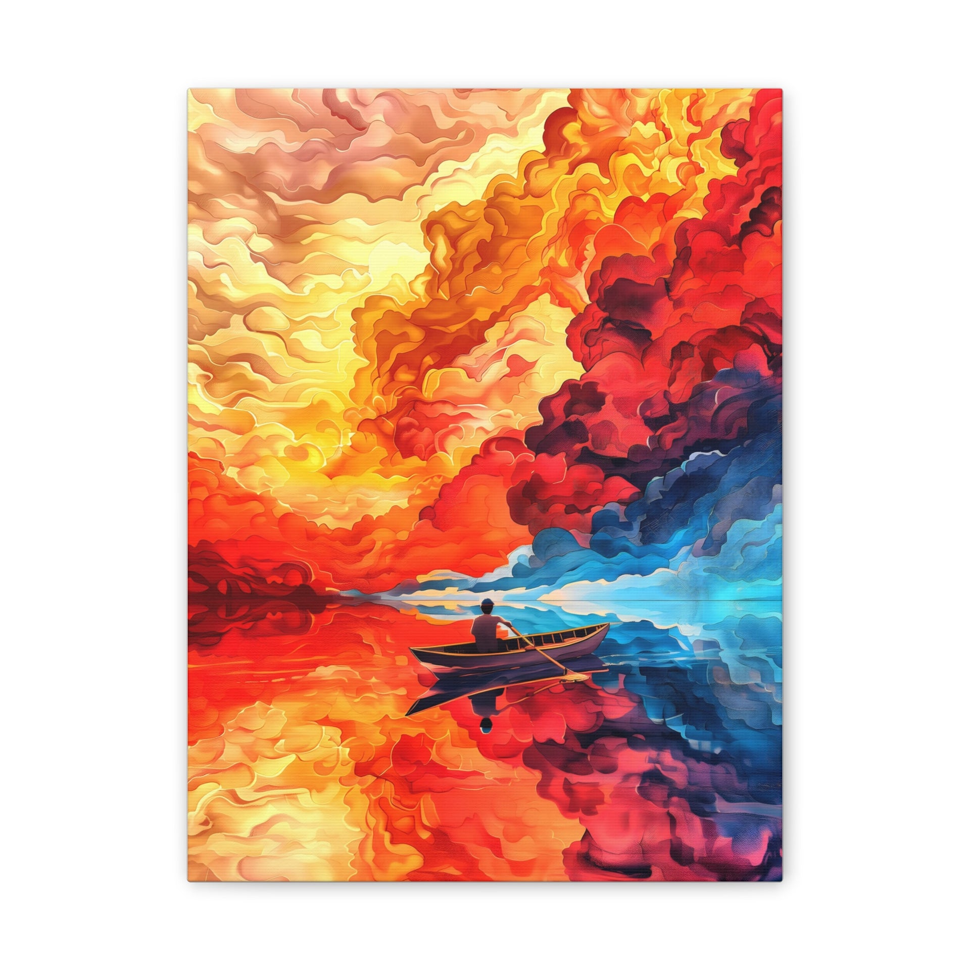 Voyage of Wonder: Mesmerizing Boat Journey Canvas Print Stretched, 0.75"