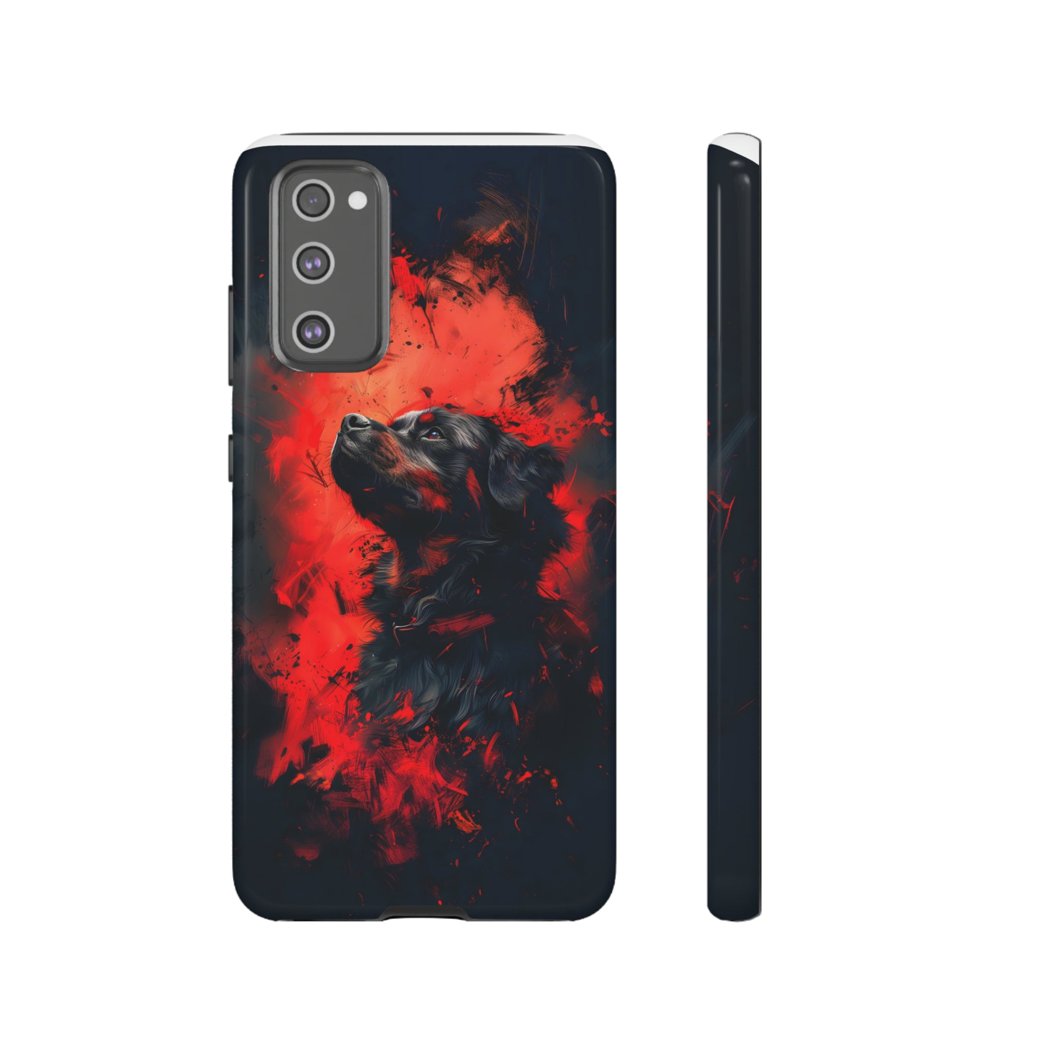 Unleash Your Device's Style with our Striking Black and Red Tough Phone Cases