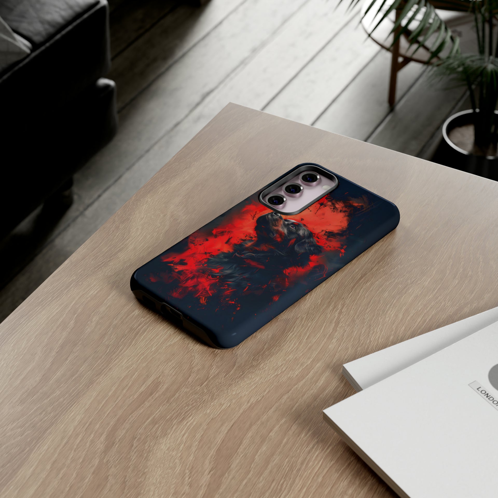 Unleash Your Device's Style with our Striking Black and Red Tough Phone Cases