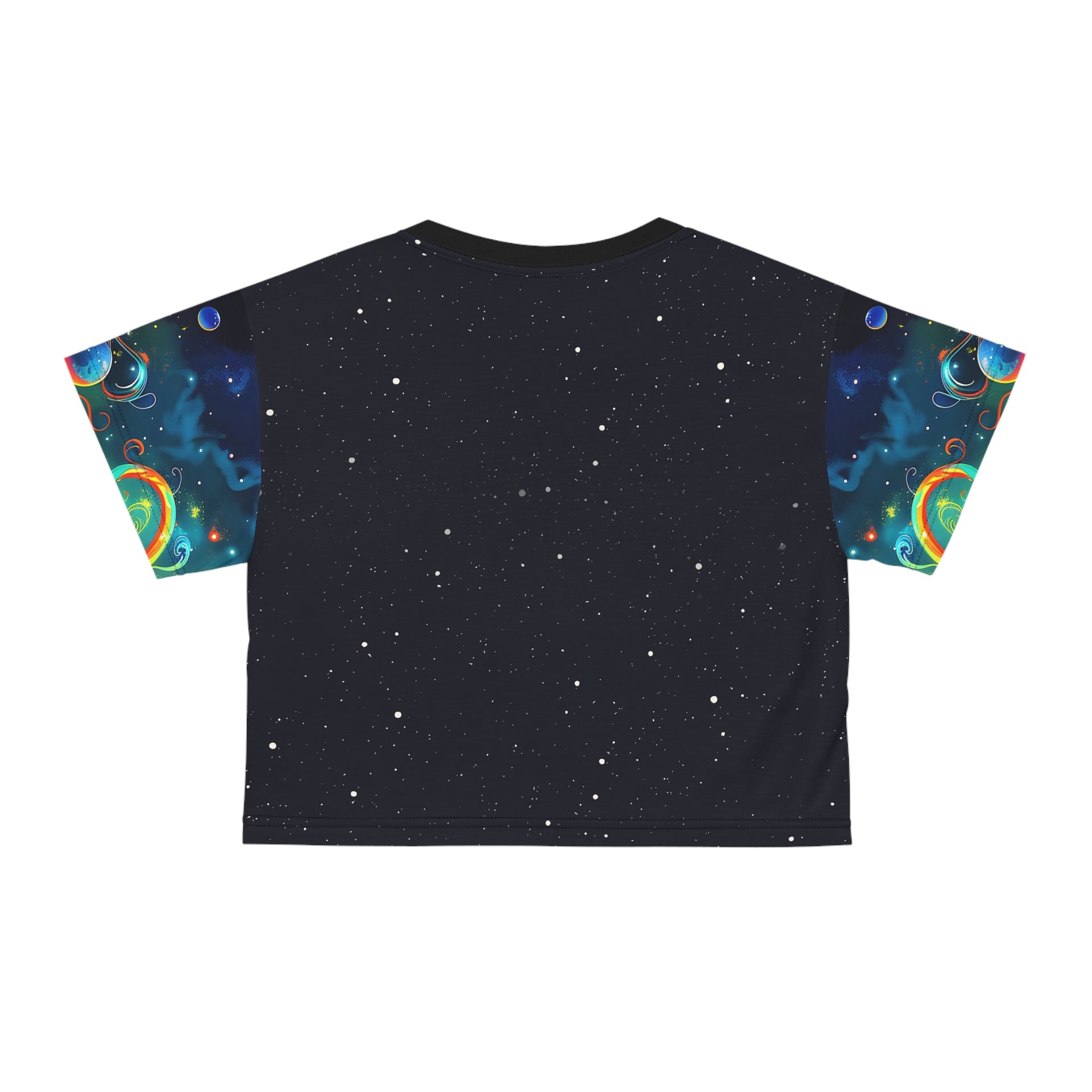 Where Dreams Collide Cosmic Muse Tee - Embrace the Mystery Crop Tee (AOP)