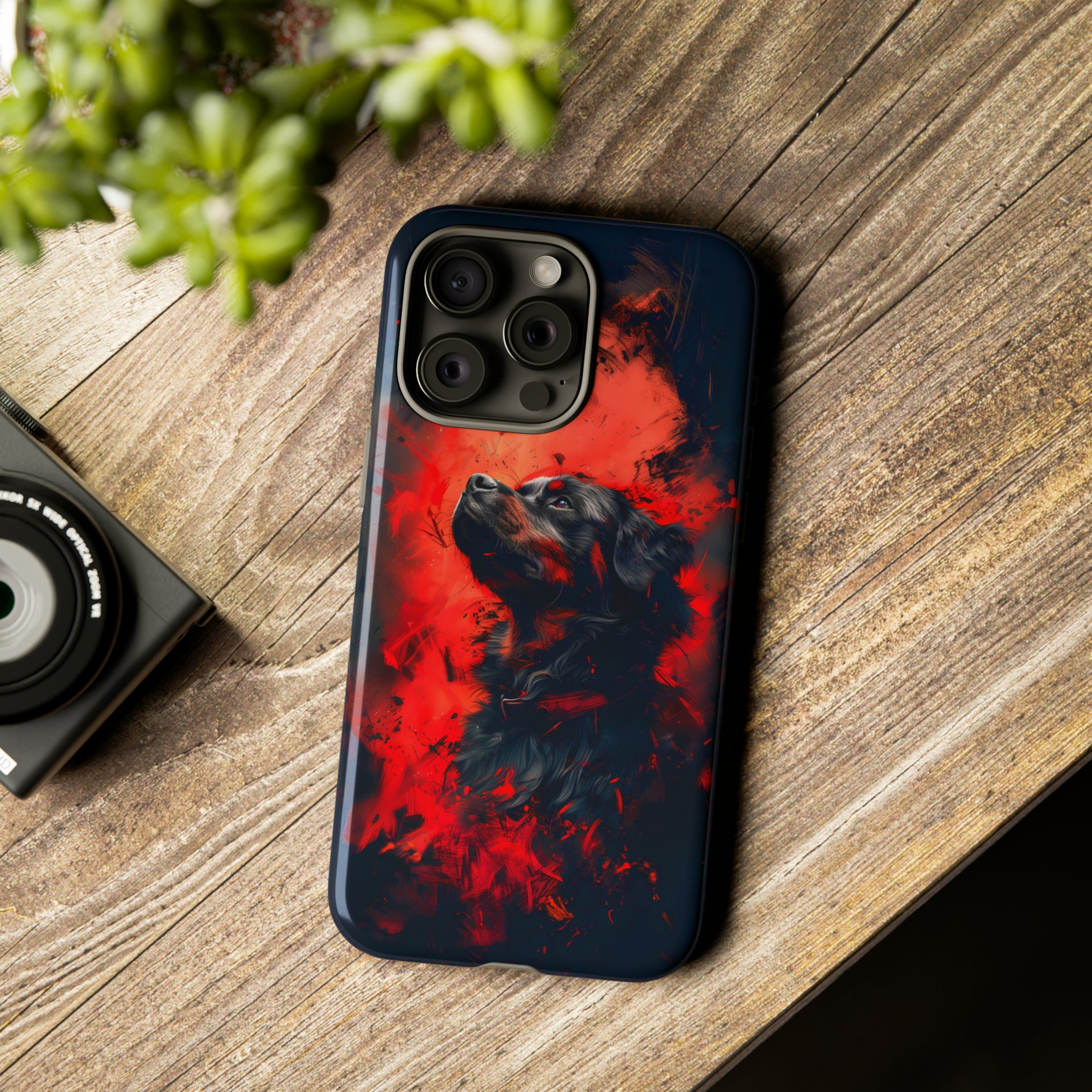 Unleash Your Device's Style with our Striking Black and Red Tough Phone Cases