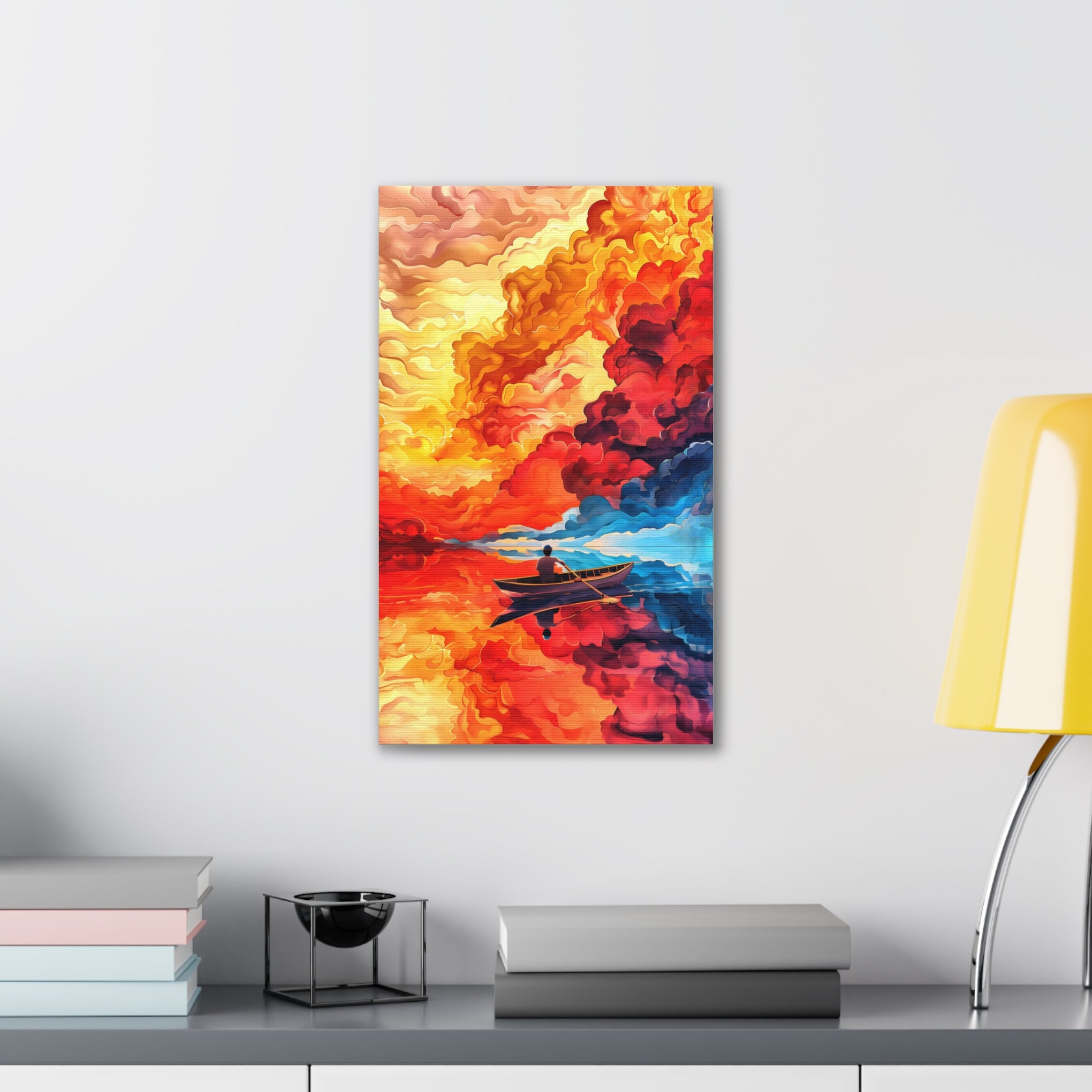 Voyage of Wonder: Mesmerizing Boat Journey Canvas Print Stretched, 0.75"