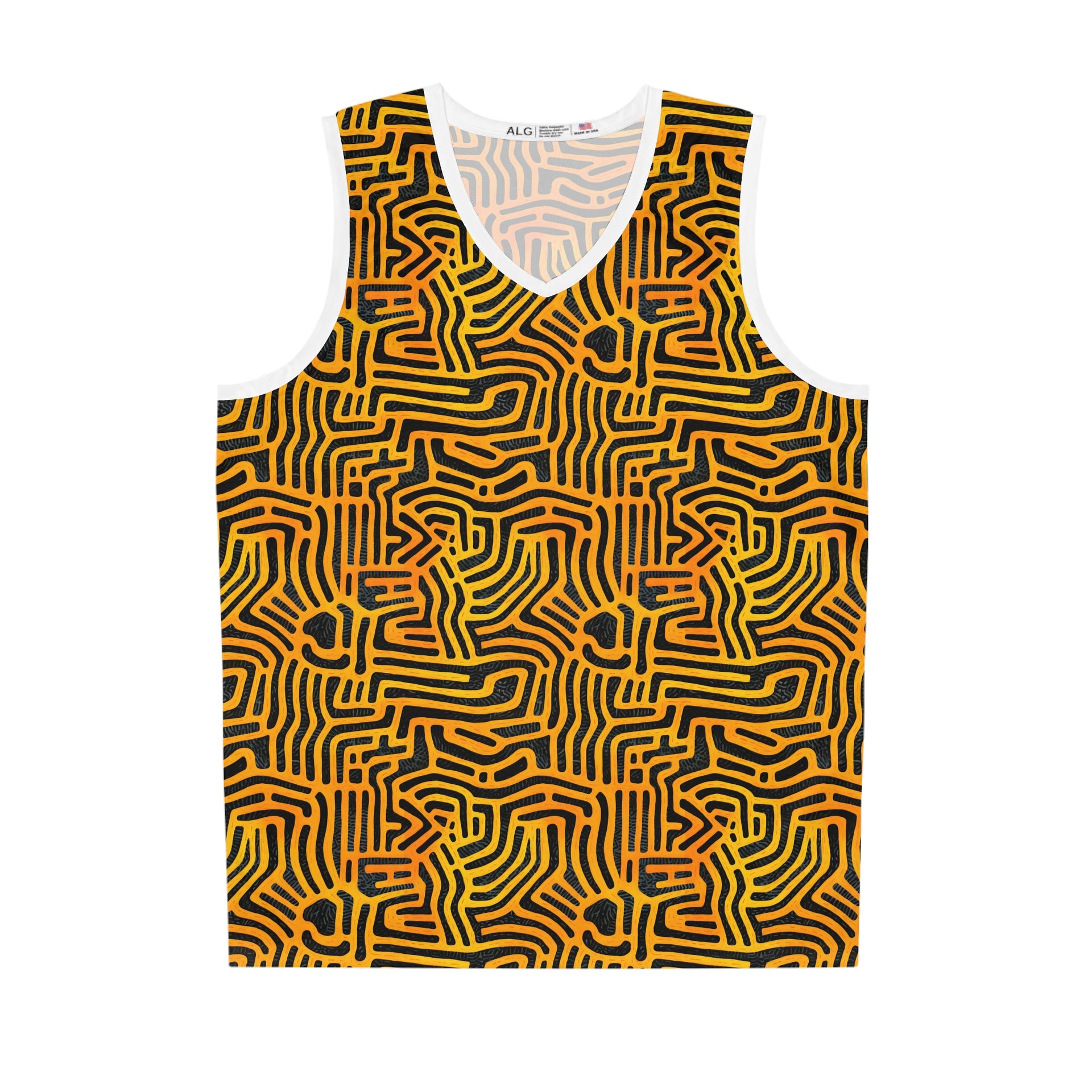 Visionary Visions: Basketball Jersey with Optical Illusion Art (AOP)