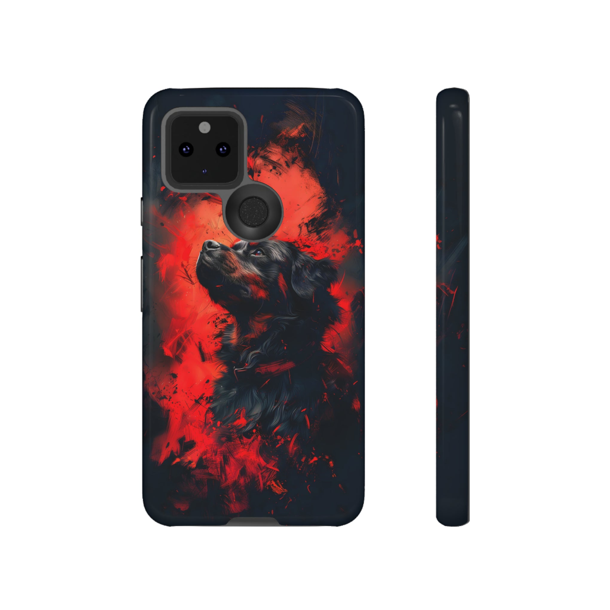 Unleash Your Device's Style with our Striking Black and Red Tough Phone Cases