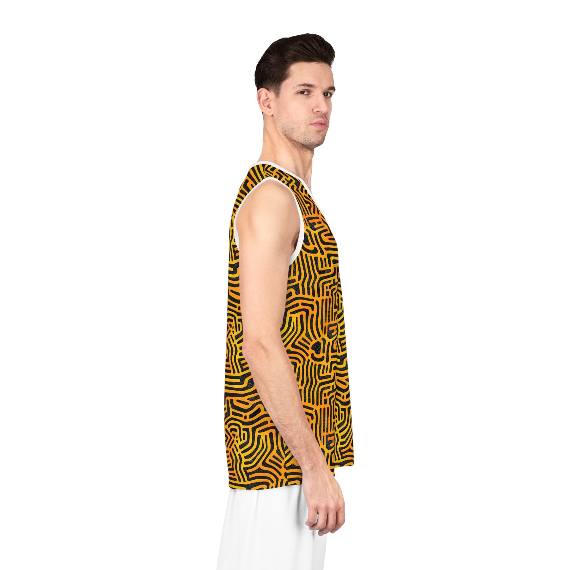 Visionary Visions: Basketball Jersey with Optical Illusion Art (AOP)