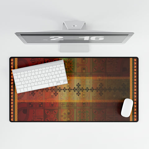 Energize Your Workspace: The Ethiopian Tapestry Desk Mat