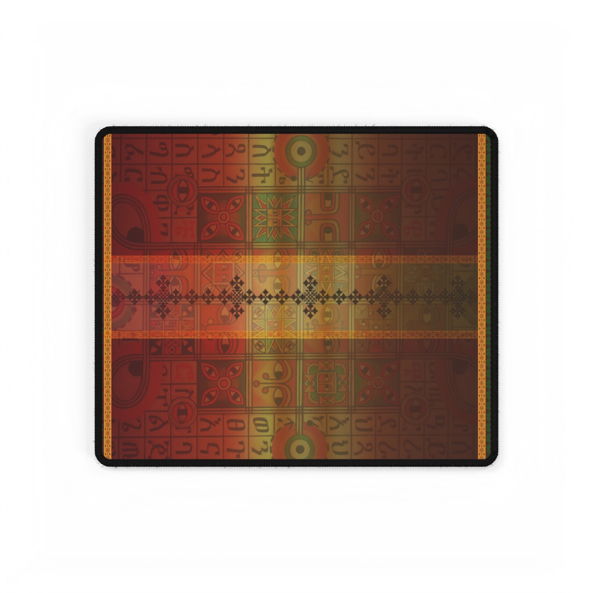 Energize Your Workspace: The Ethiopian Tapestry Desk Mat