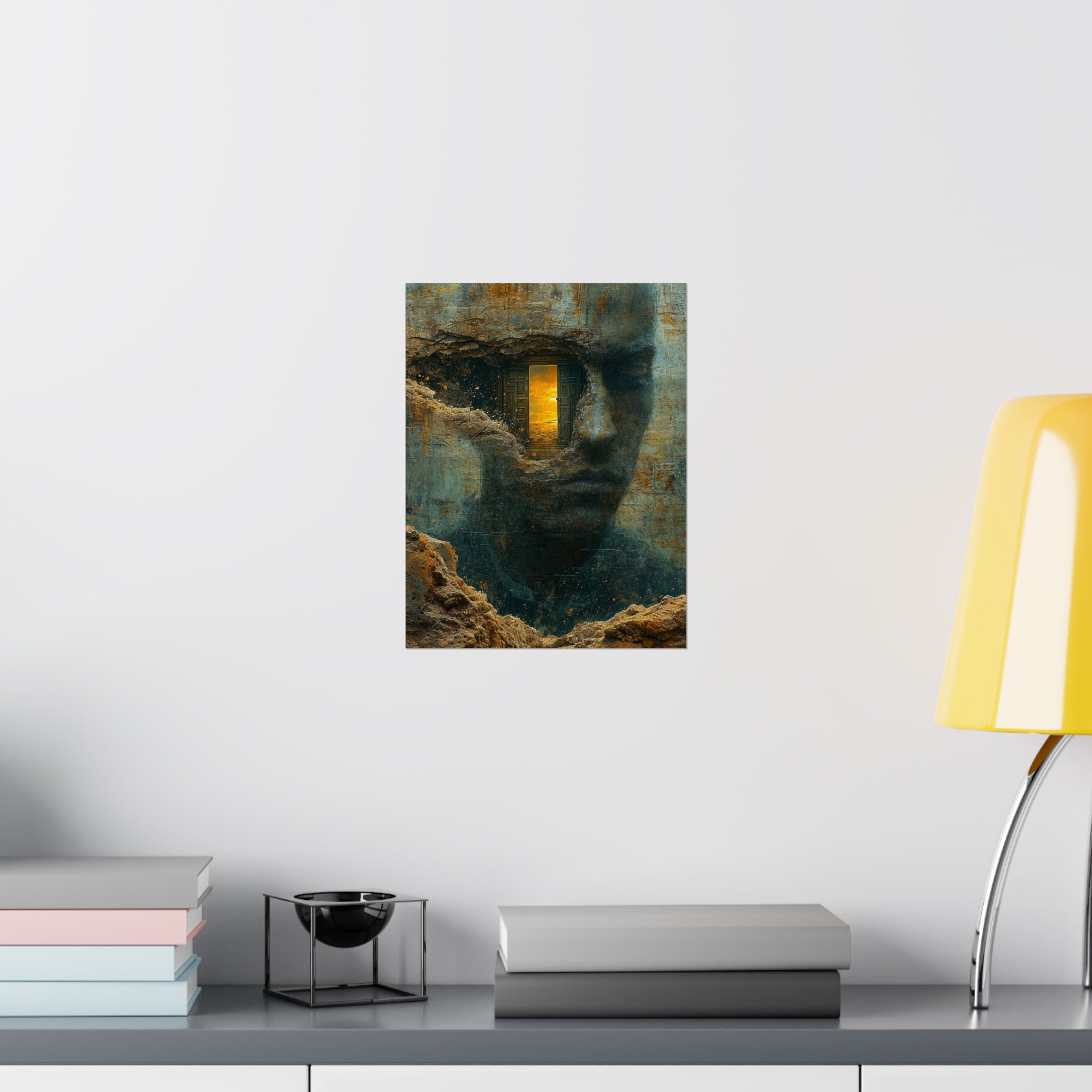 Portal to the Mind: Surrealistic Matte Vertical Poster