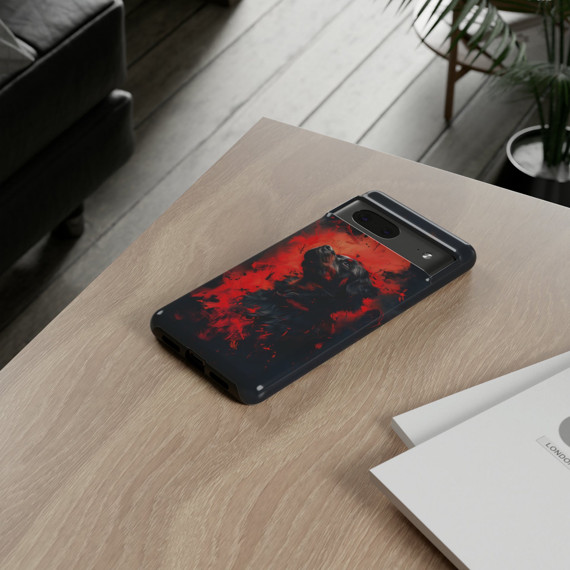 Unleash Your Device's Style with our Striking Black and Red Tough Phone Cases