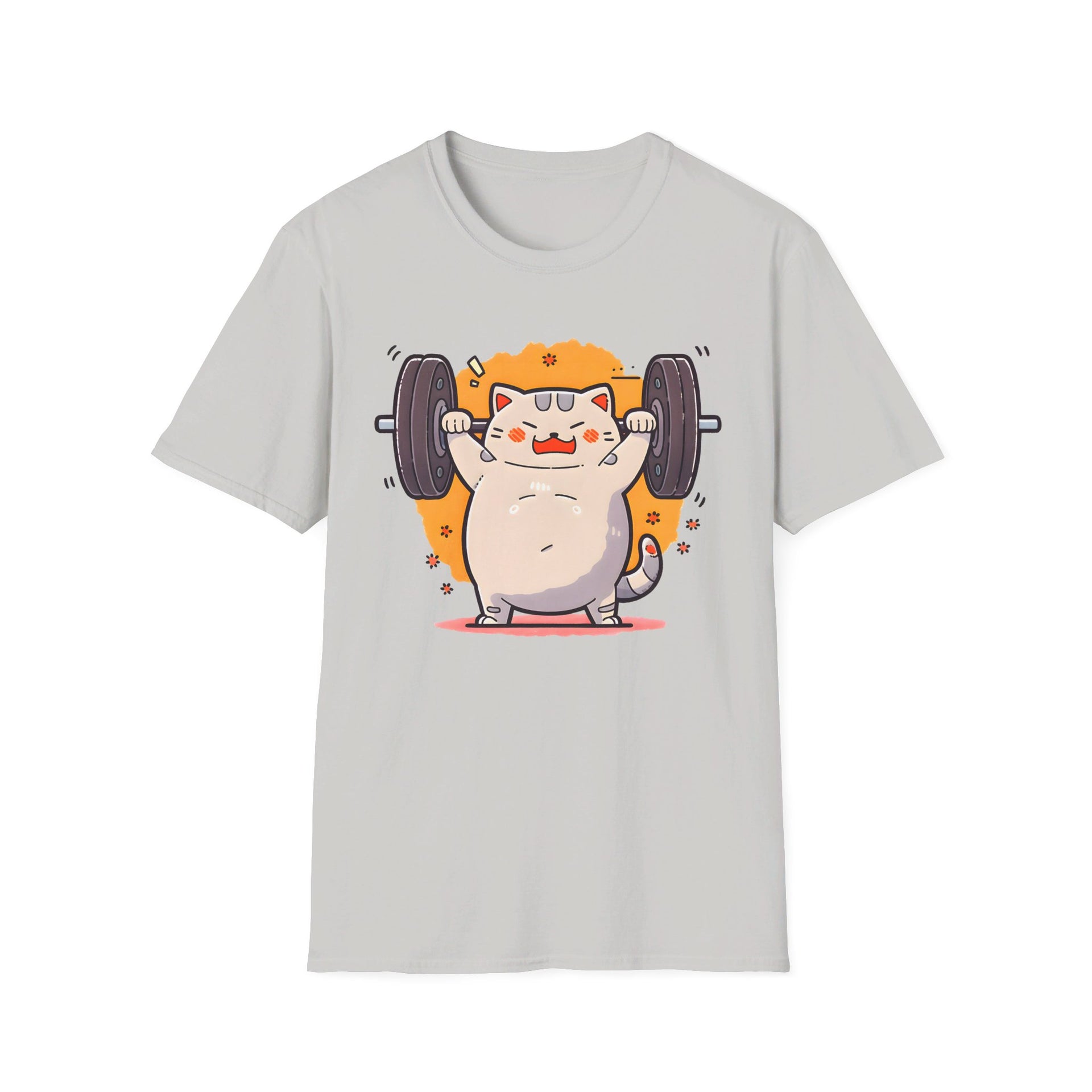 Purrfectly Strong: Weightlifting Cat Tee - Unleash Your Inner Meowcle Unisex Softstyle T-Shirt