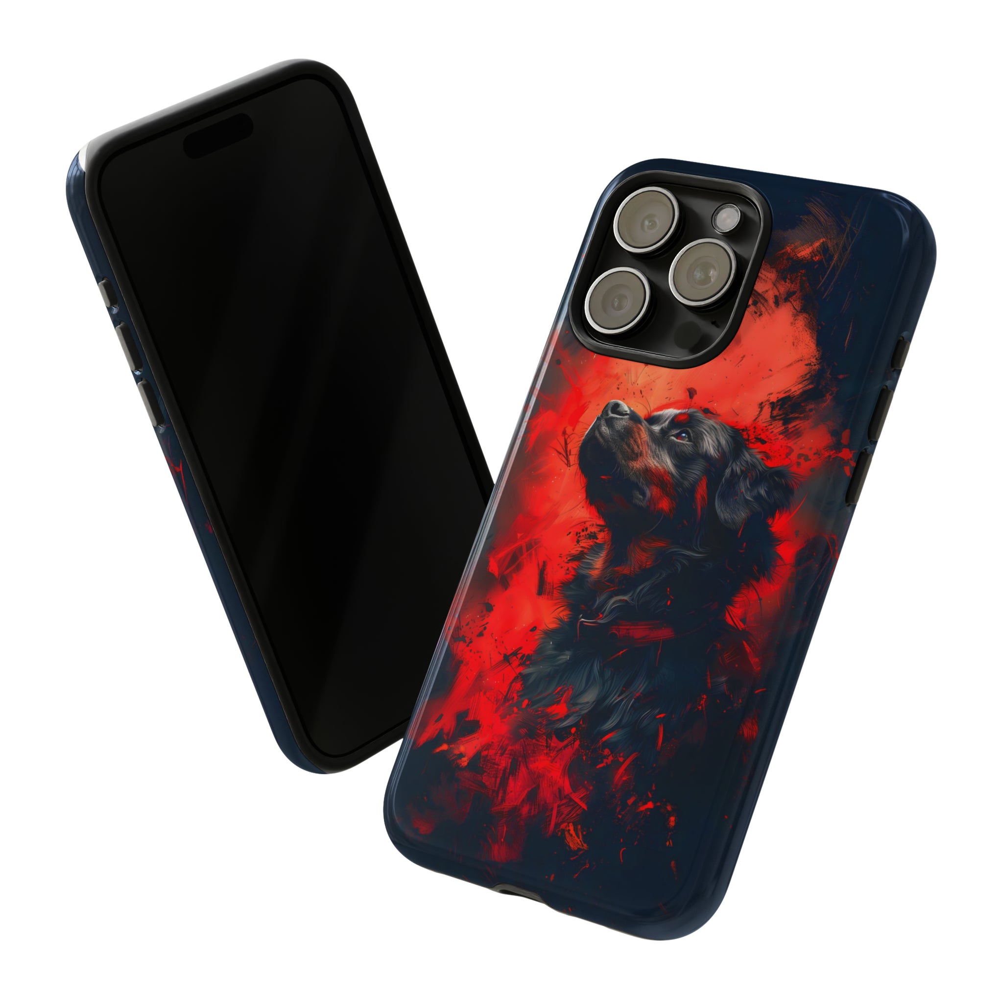 Unleash Your Device's Style with our Striking Black and Red Tough Phone Cases