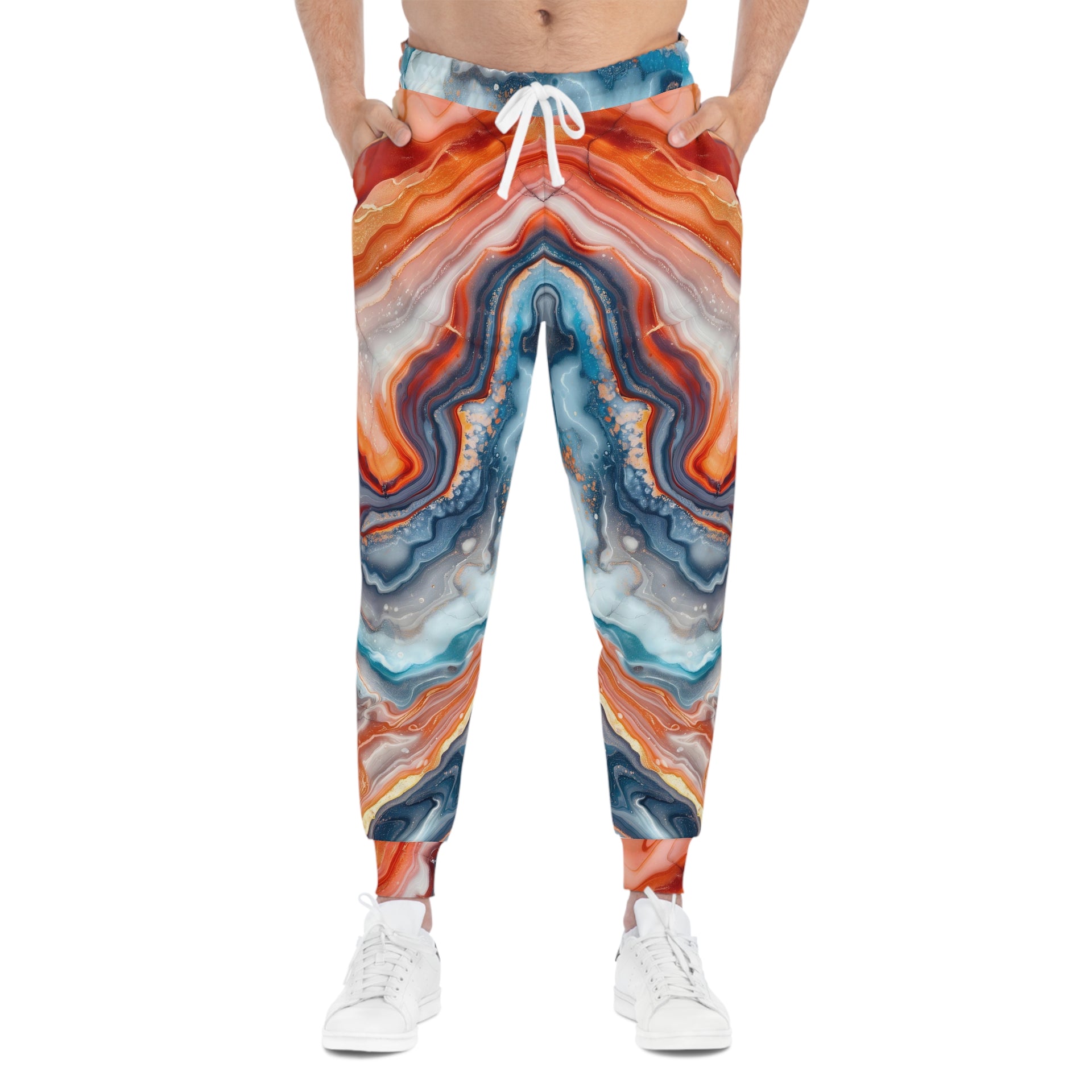 Unveil the Art Within: Run Through Impressionist Dreamscapes in These Marble Joggers | Athletic Joggers (AOP)