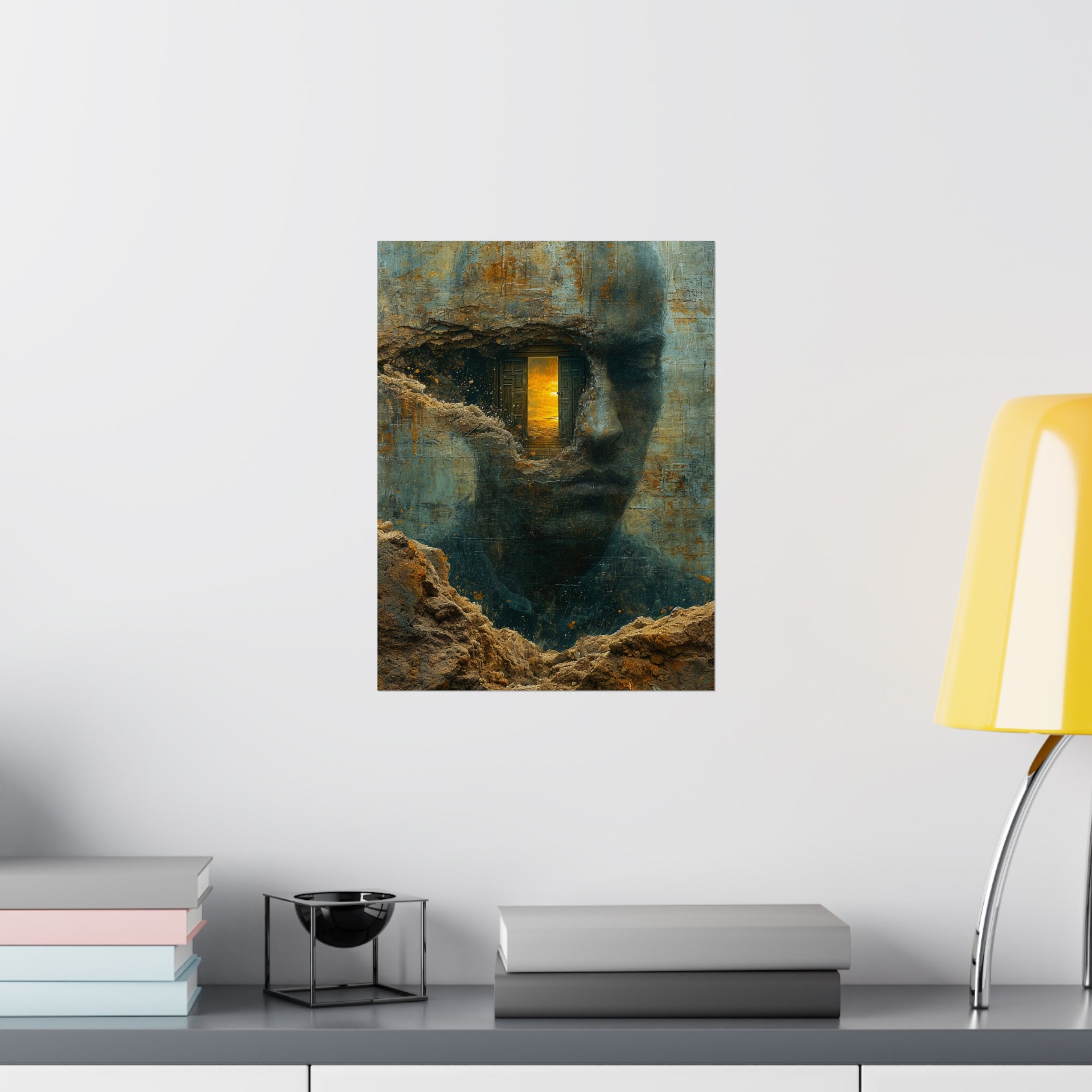 Portal to the Mind: Surrealistic Matte Vertical Poster