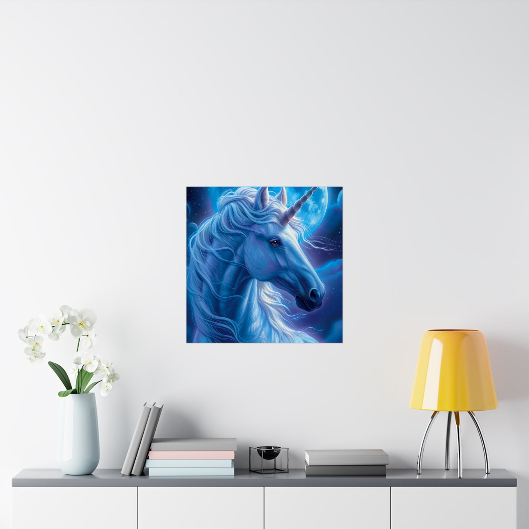 Supernatural Unicorn: Mystical Moonlight Matte Vertical Poster