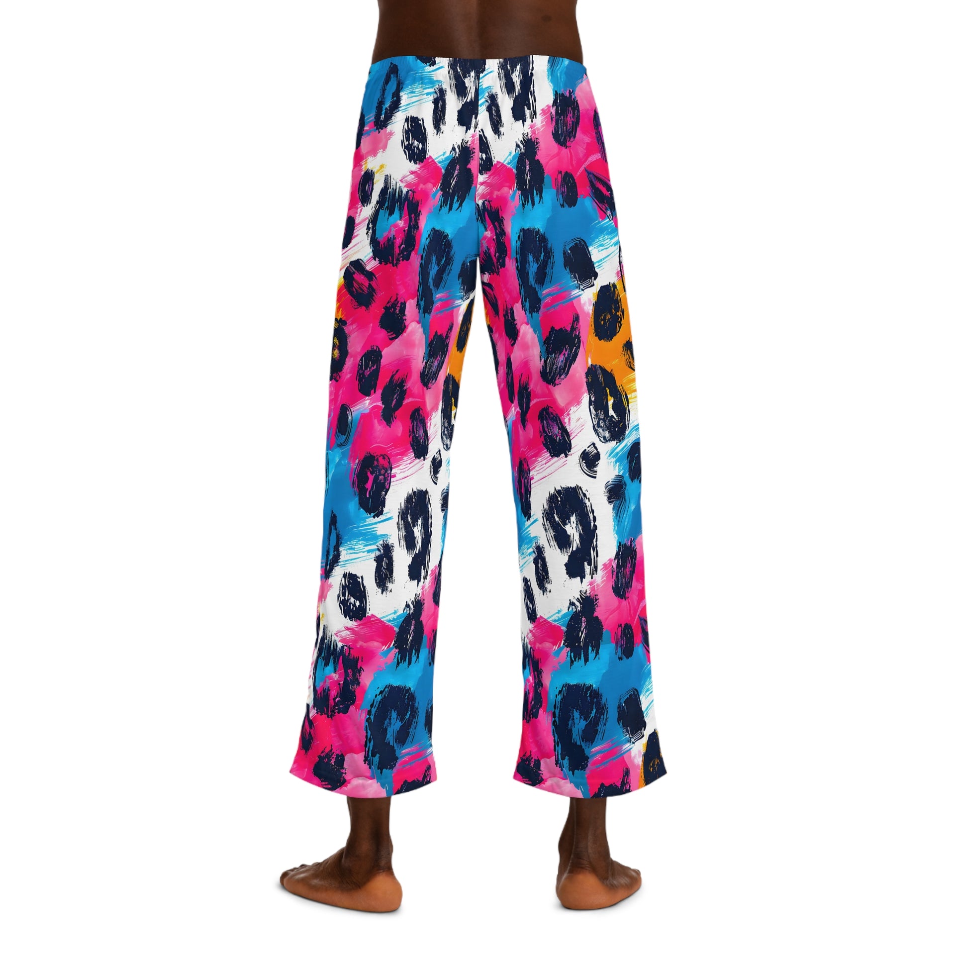 Wild Comfort: Leopard Print Men's Pajama Pants (AOP)