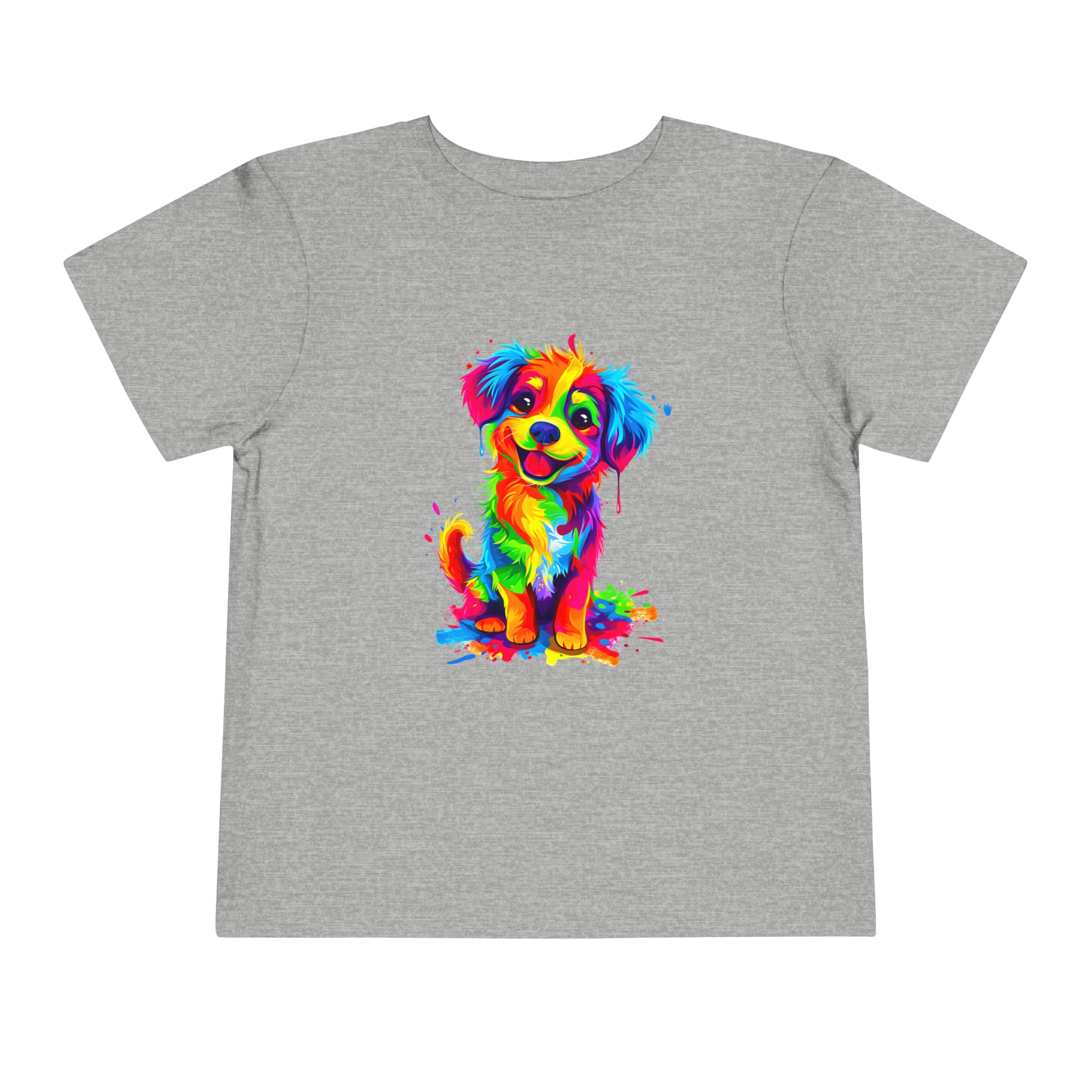 Rainbow Dreams: Disney-Inspired Happy Dog Cartoon | Toddler Short Sleeve Tee