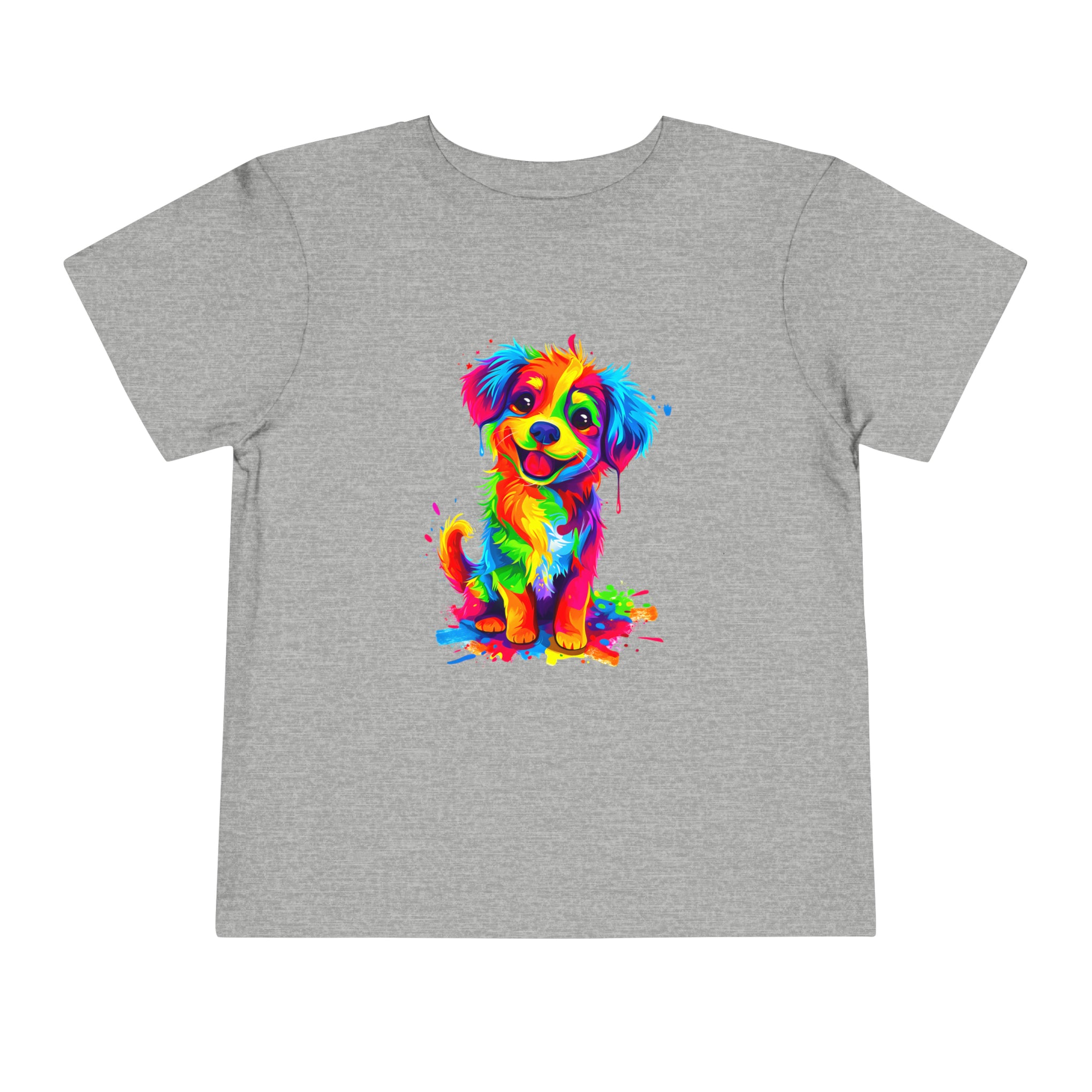 Rainbow Dreams: Disney-Inspired Happy Dog Cartoon | Toddler Short Sleeve Tee