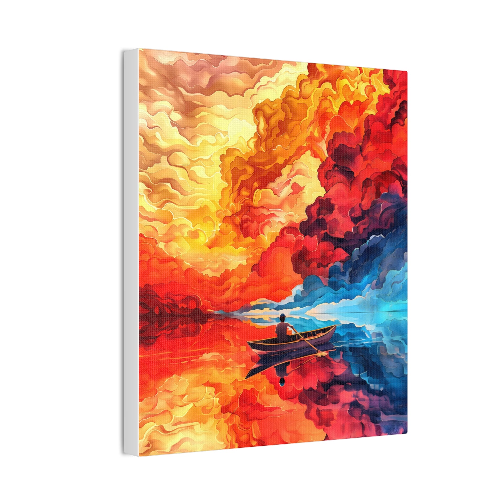 Voyage of Wonder: Mesmerizing Boat Journey Canvas Print Stretched, 0.75"