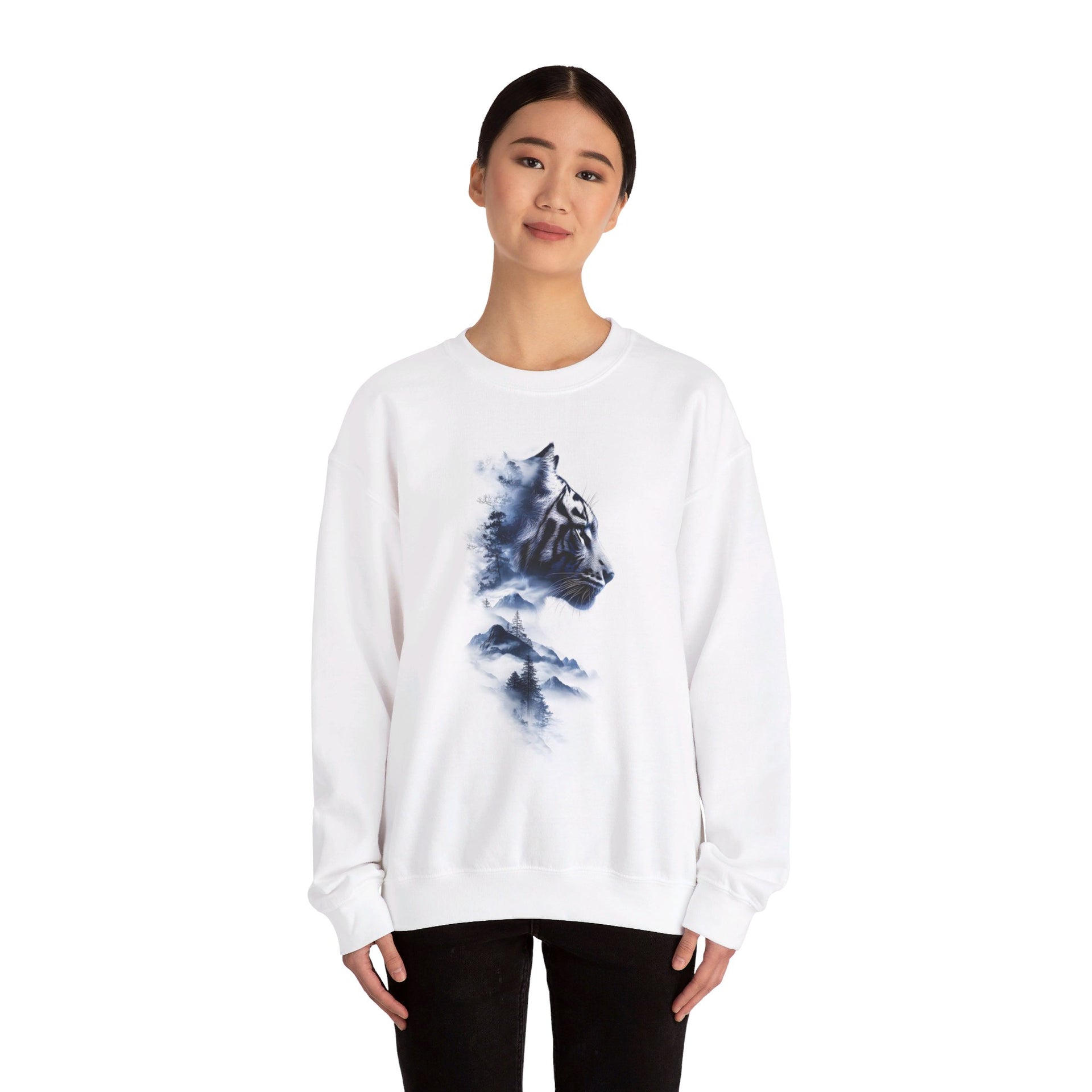 Majestic Mountain Tiger Unisex Sweatshirt | Infinite Visibility