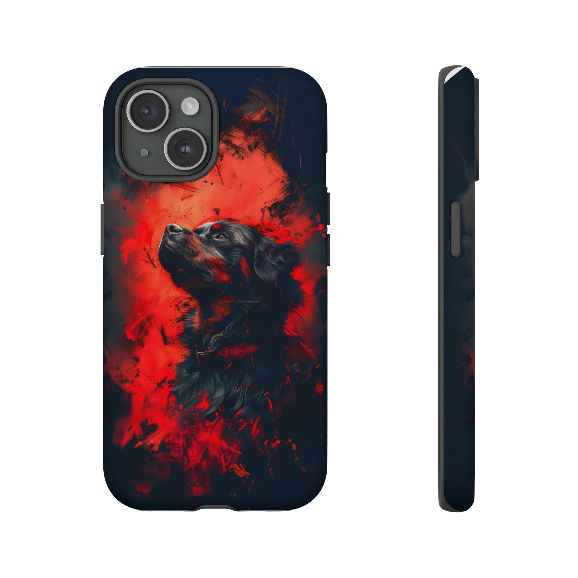 Unleash Your Device's Style with our Striking Black and Red Tough Phone Cases