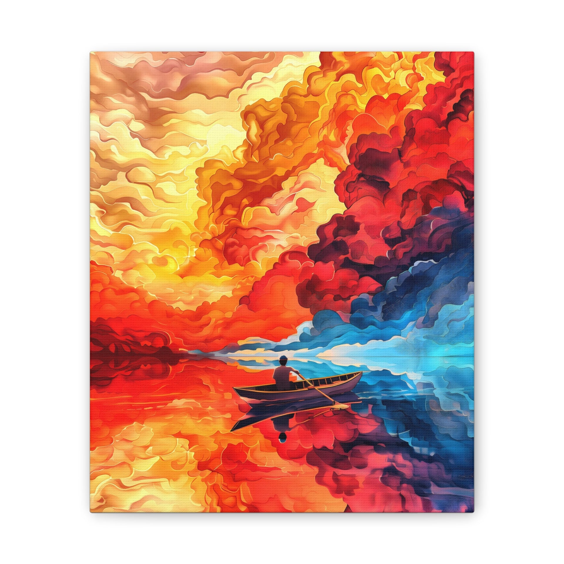 Voyage of Wonder: Mesmerizing Boat Journey Canvas Print Stretched, 0.75"