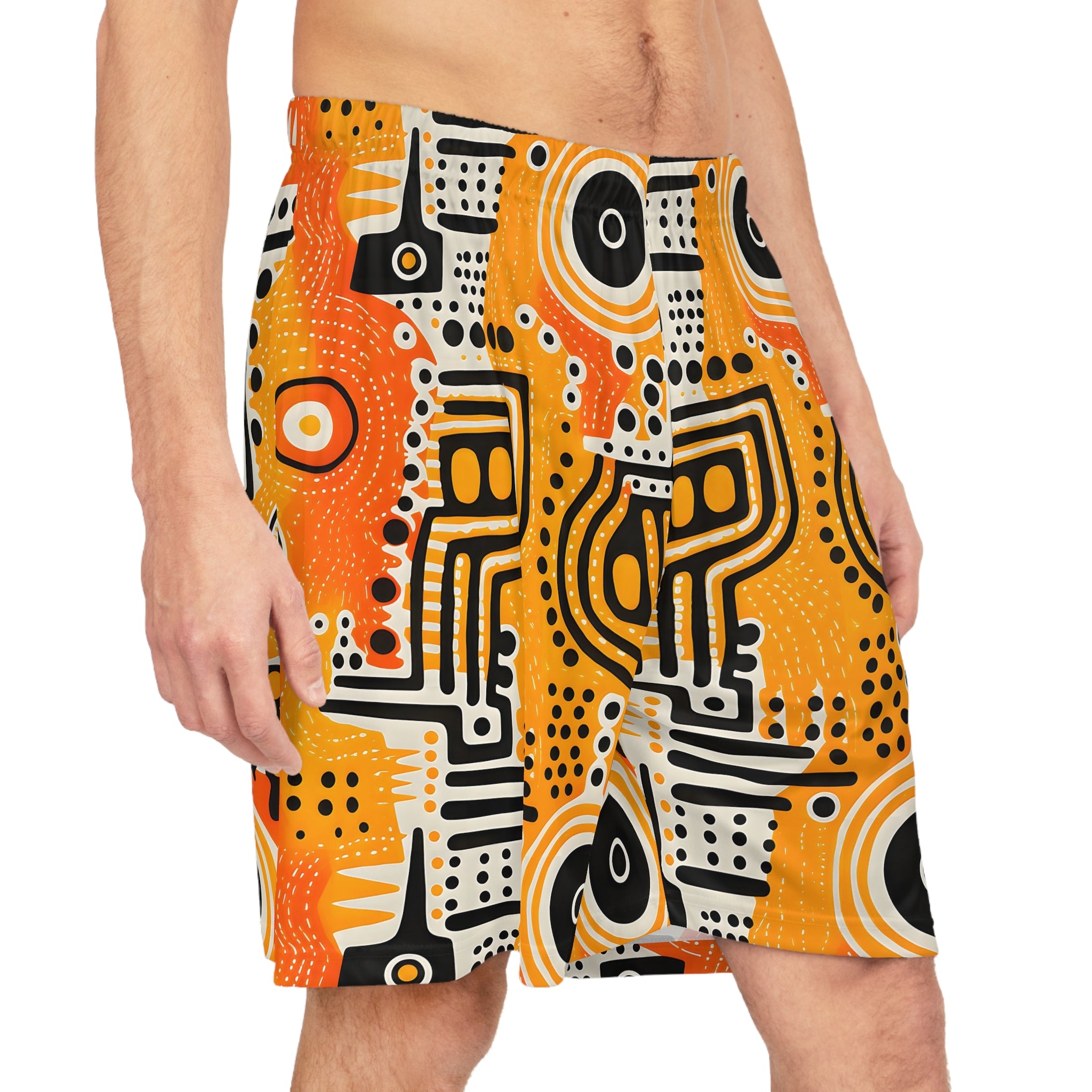 Psychedelic Symmetry: Keith Haring Inspired Basketball Shorts (AOP)