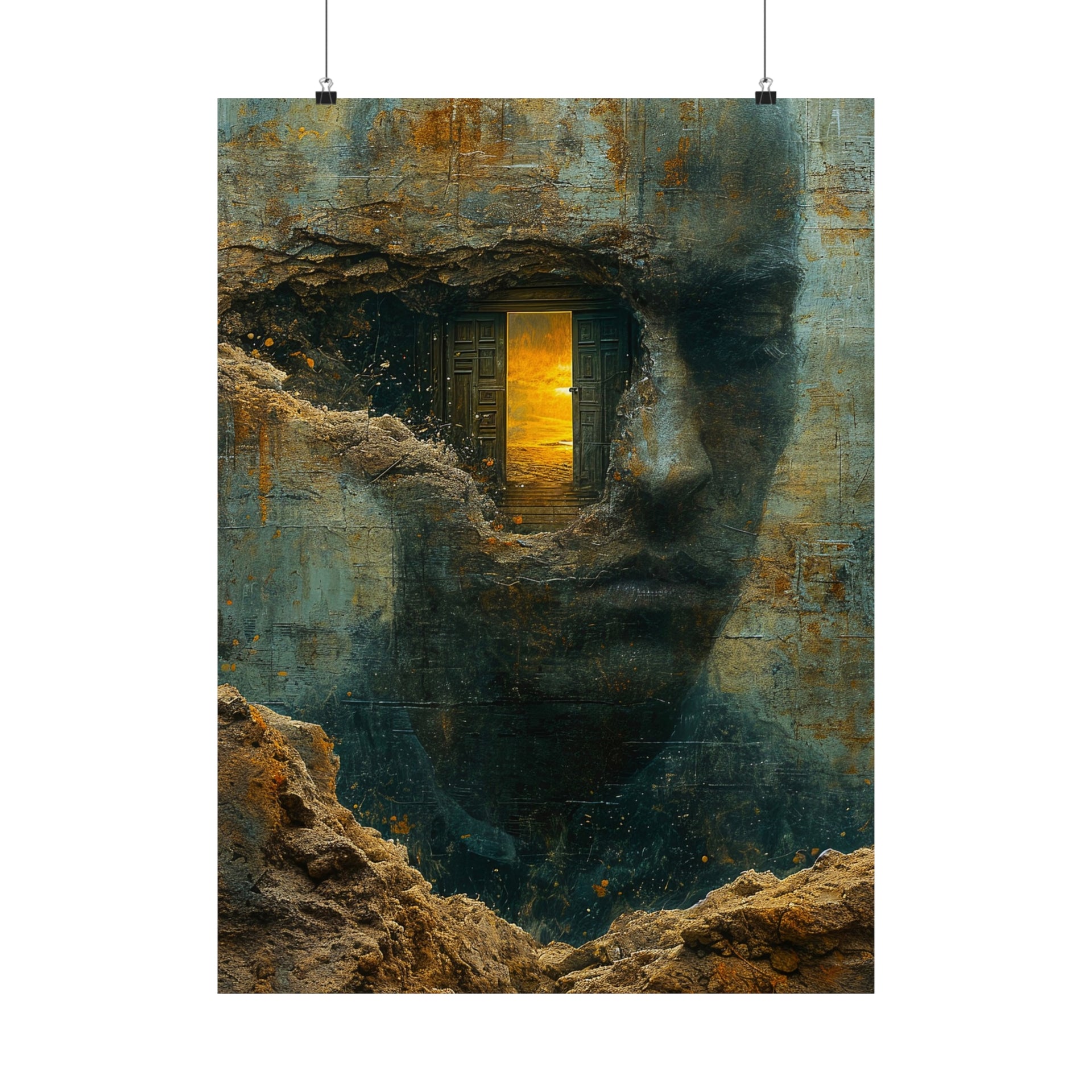 Portal to the Mind: Surrealistic Matte Vertical Poster