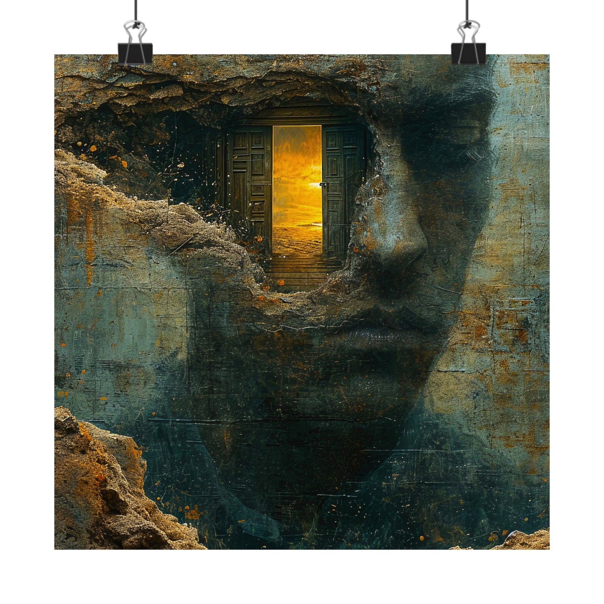 Portal to the Mind: Surrealistic Matte Vertical Poster