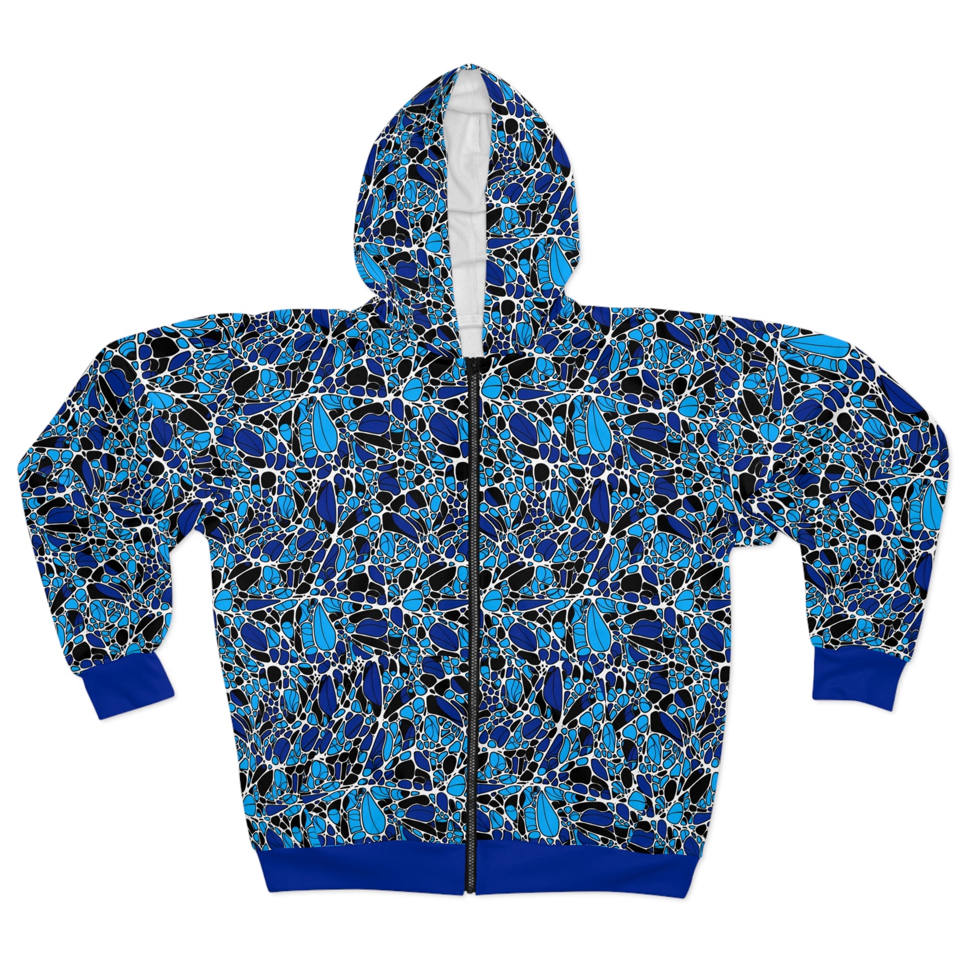 Cloudscape Dreams: Bold Abstract Unisex Zip Hoodie Unisex Zip Hoodie (AOP)