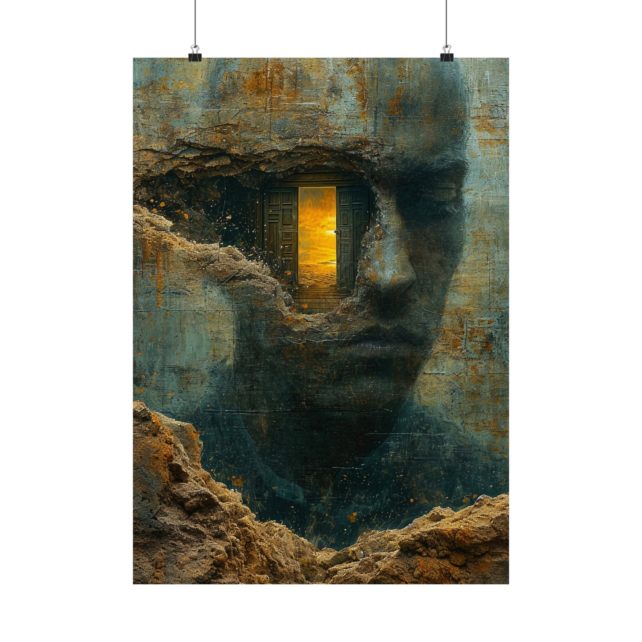 Portal to the Mind: Surrealistic Matte Vertical Poster