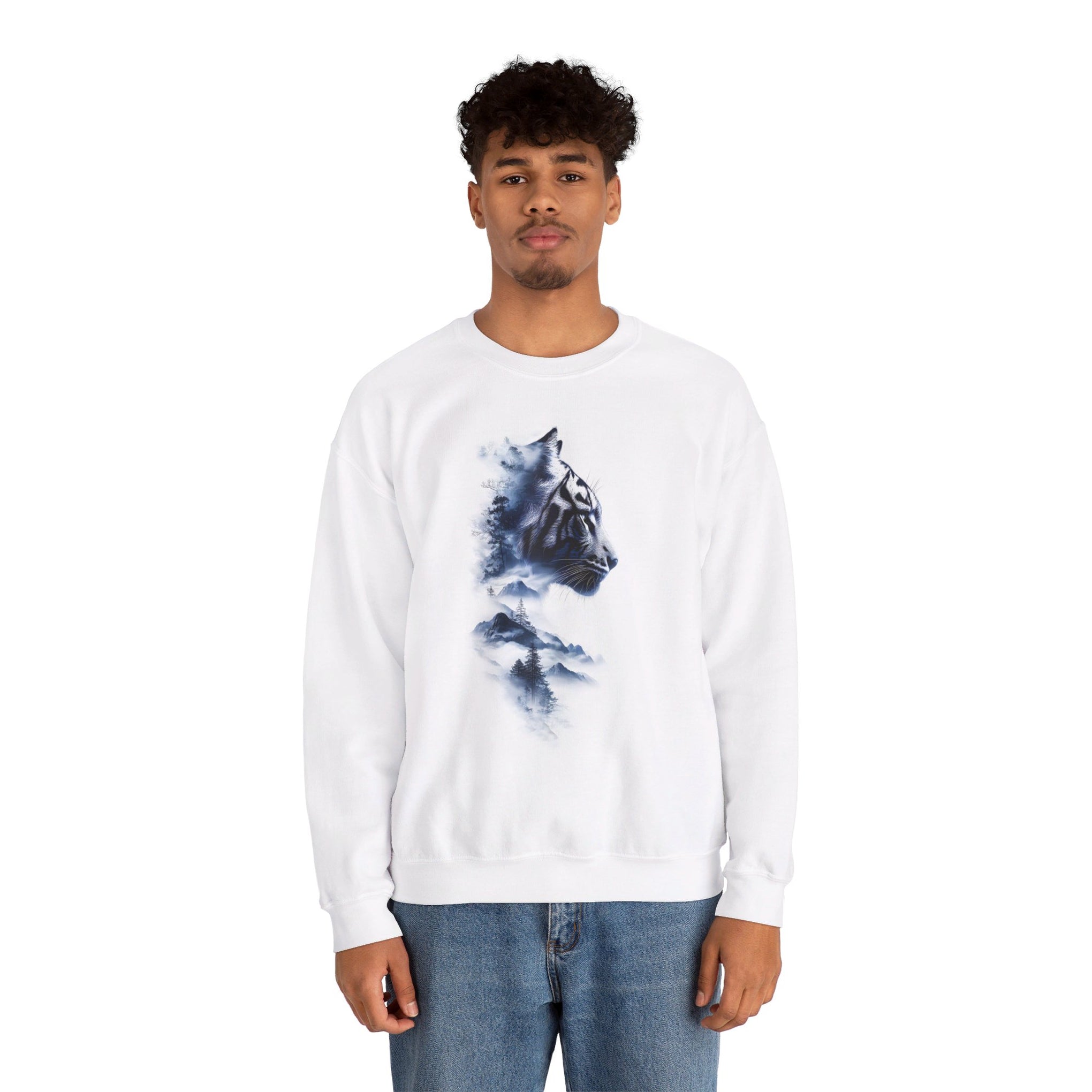 Majestic Mountain Tiger Unisex Sweatshirt | Infinite Visibility