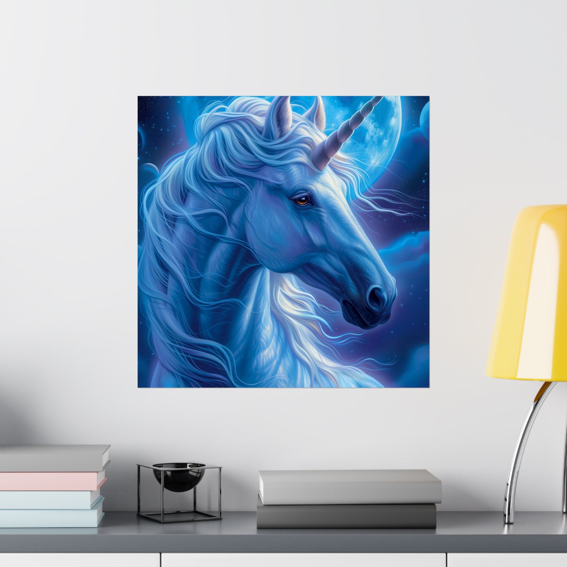 Supernatural Unicorn: Mystical Moonlight Matte Vertical Poster